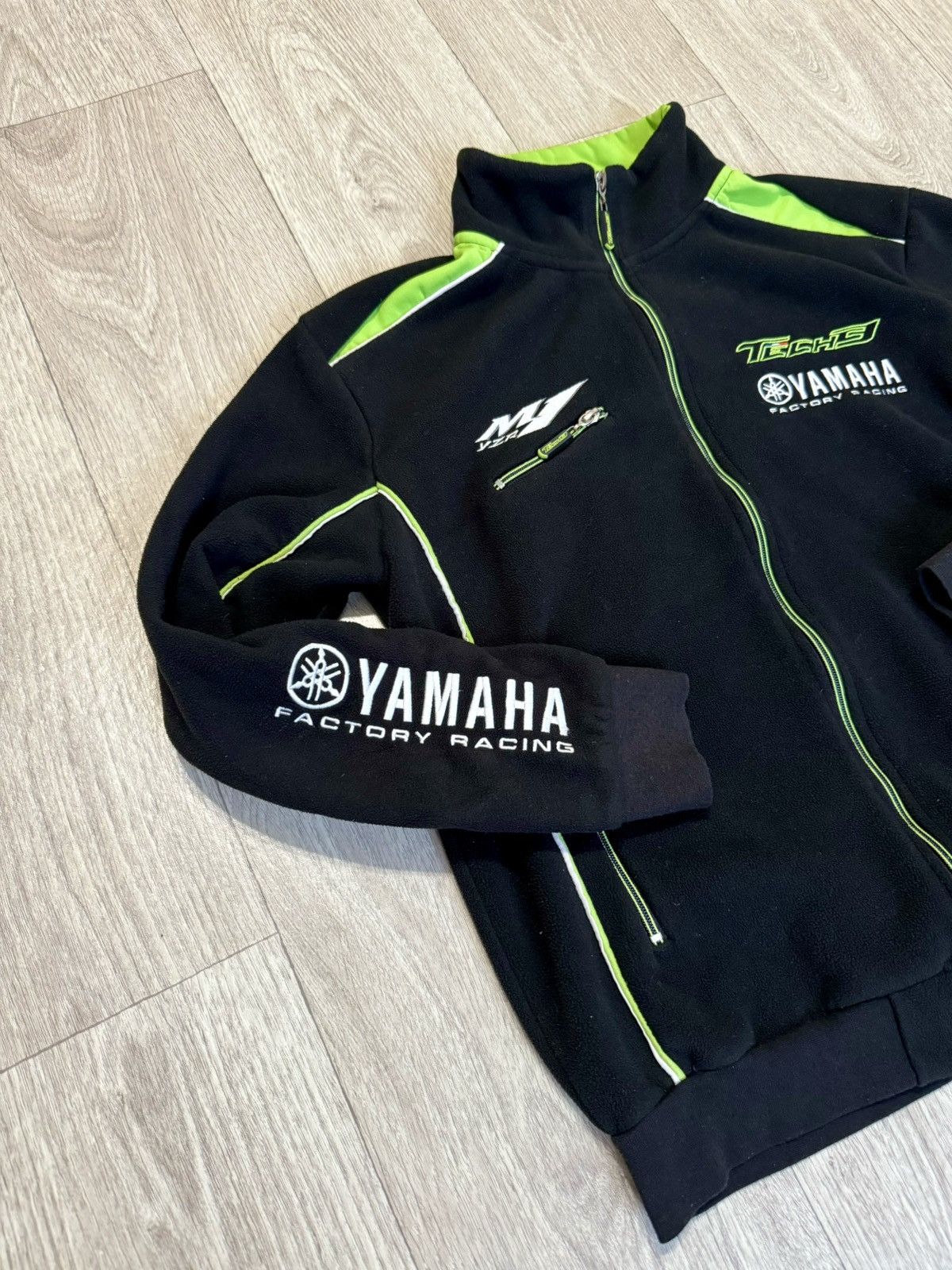 Yamaha 🔷Vintage Yamaha Racing Zip Sweatshirt Fleece 90s🔷 Size US S / EU 44-46 / 1 - 2 Thumbnail