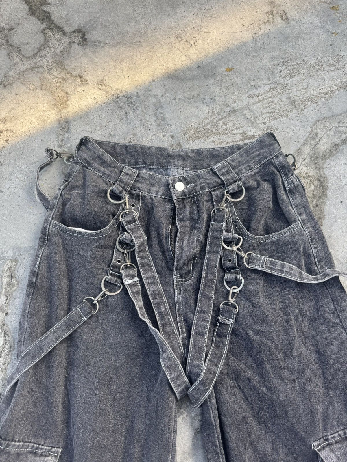 Japanese Brand 🔥JAPANESE BRAND🔥Bondage Punk Flare Bootcut Cargo Pants Size US 30 / EU 46 - 4 Thumbnail
