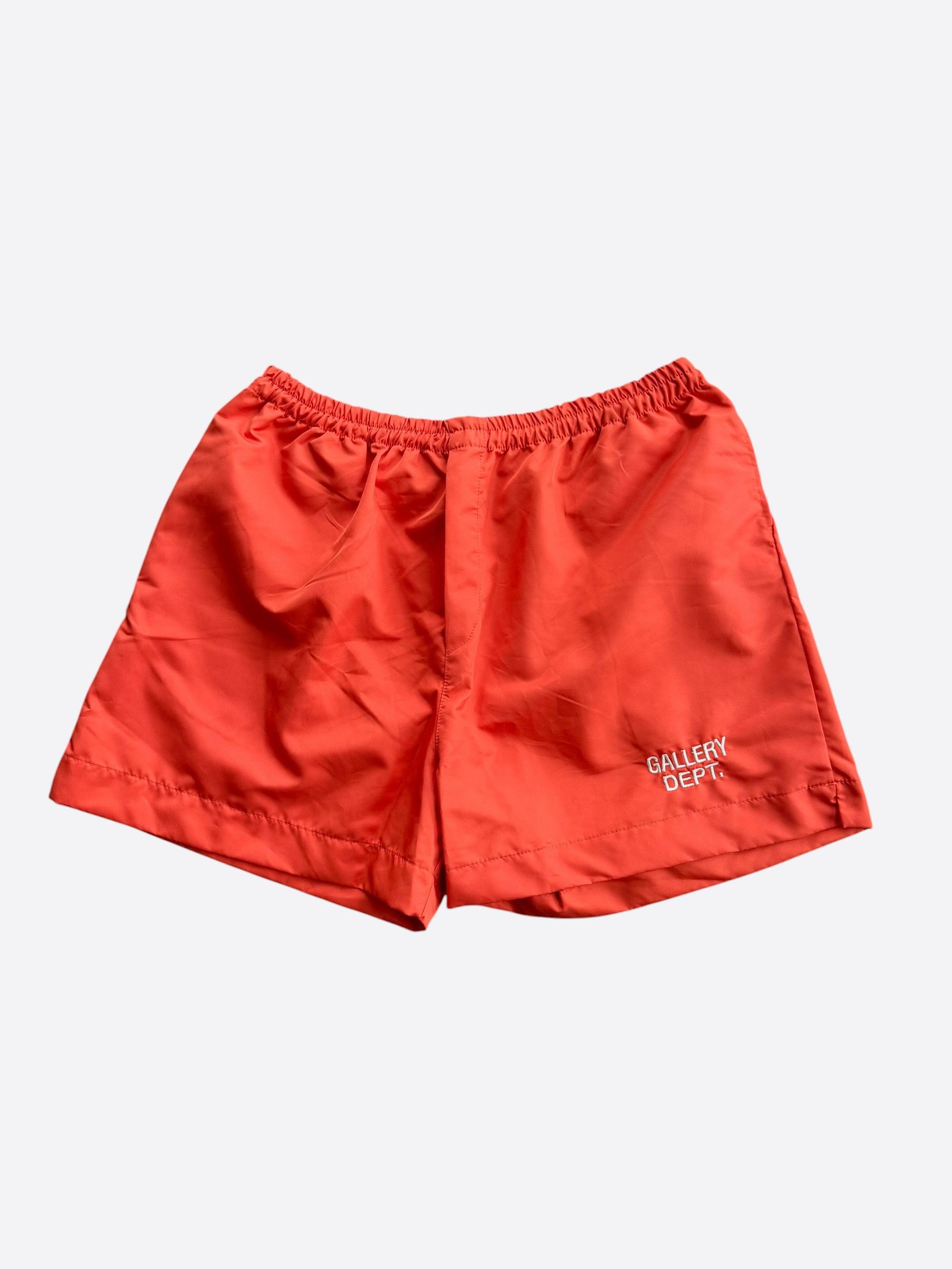 Gallery Dept Orange & White Embroidered Logo Zuma Shorts