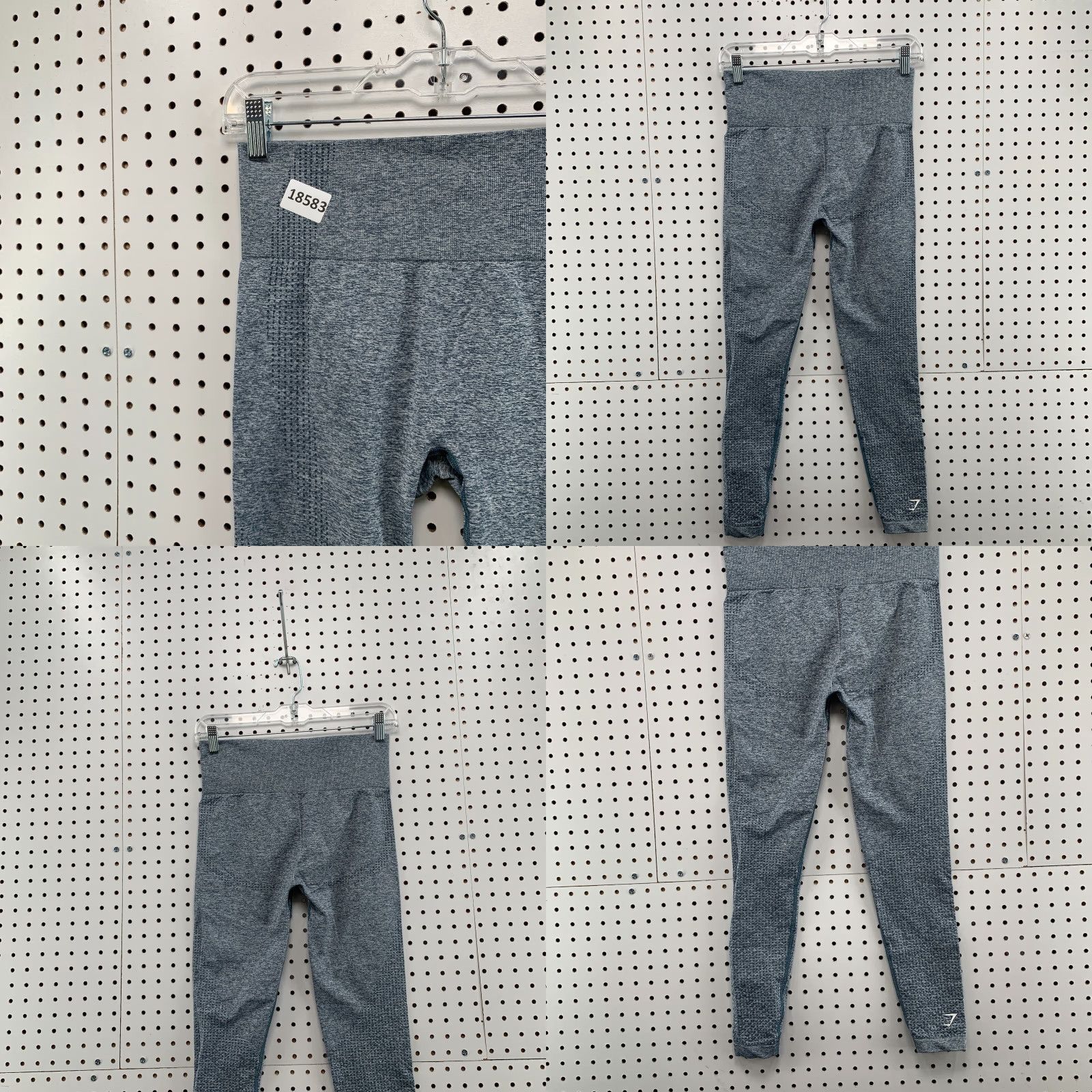 Gymshark Gymshark Leggings Womens Small Gray Compression Pants 26X25 Shark Activewear Women Size 28" / US 6 / IT 42 - 8 Thumbnail