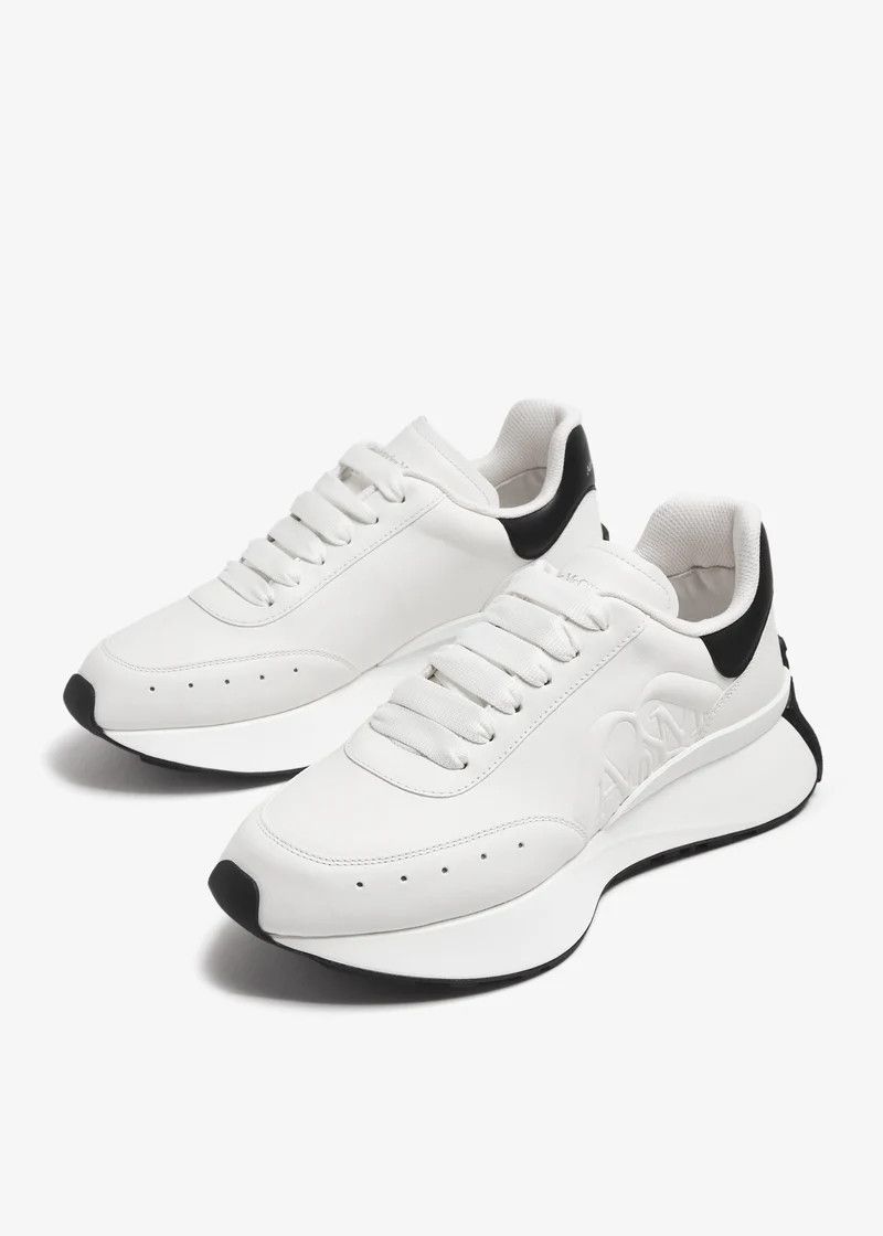 Alexander McQueen o1w1db10725 Sprint Runner in White/Black Size US 9 / EU 42 - 5 Thumbnail
