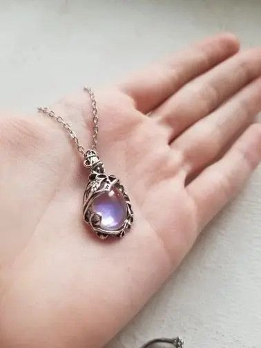 Jewelry × Vintage Moonstone Pendant Necklace Size ONE SIZE - 4 Thumbnail