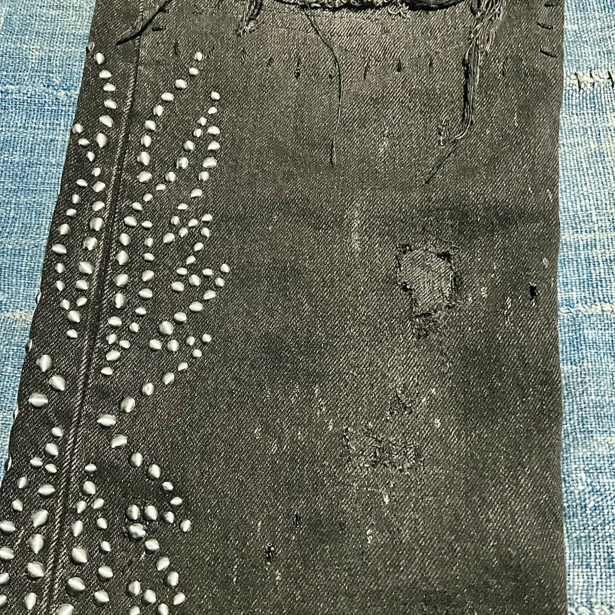 Levi's × Vintage Repaired Acid Destroyed Levi’s Studded Jeans Size US 32 / EU 48 - 9 Thumbnail