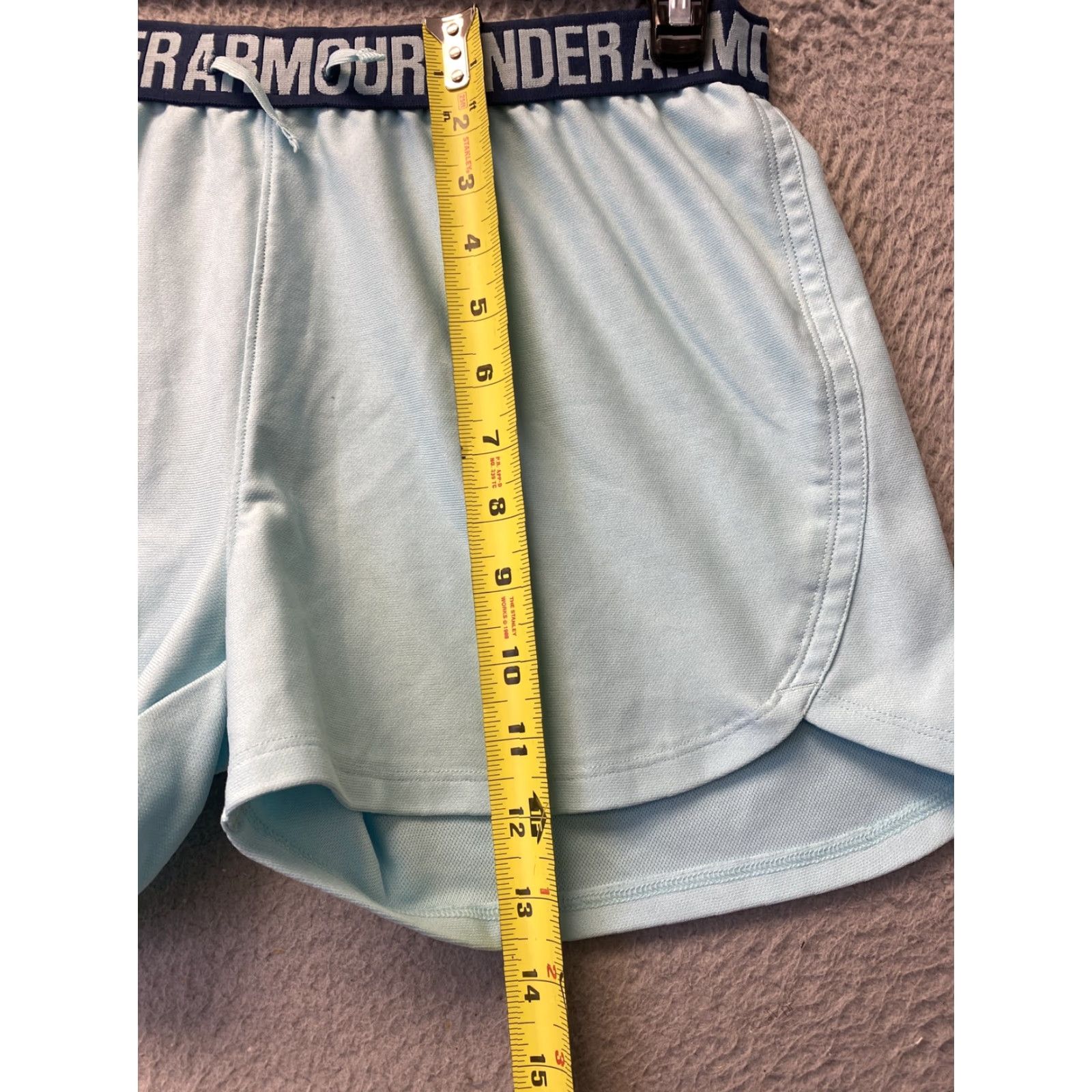 Under Armour Under Armour Women's Size M Athletic Shorts Aqua Regular Polyester/ 103-23 Size 32" / US 10 / IT 46 - 4 Thumbnail