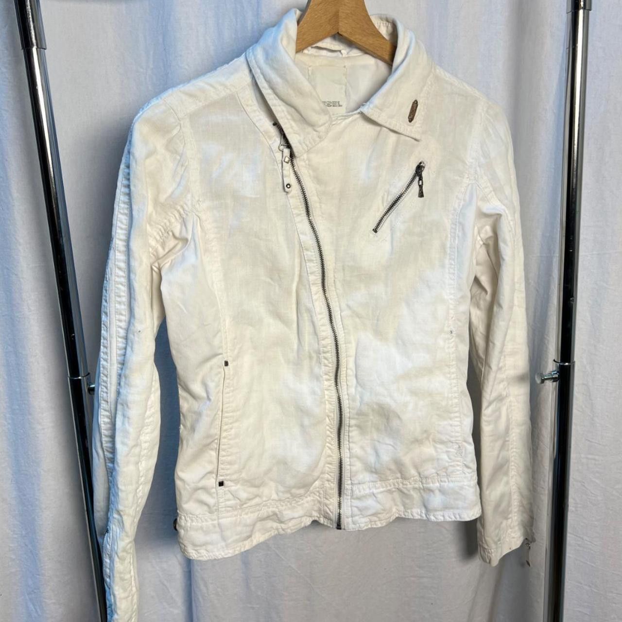 Diesel Diesel Women's asymmetric White Jacket Size S / US 4 / IT 40 - 1 Thumbnail