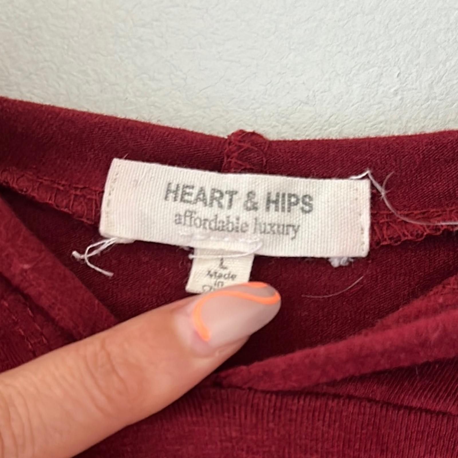 Other Heart & Hips Red Hooded Raglan Dress Size S / US 4 / IT 40 - 2 Thumbnail