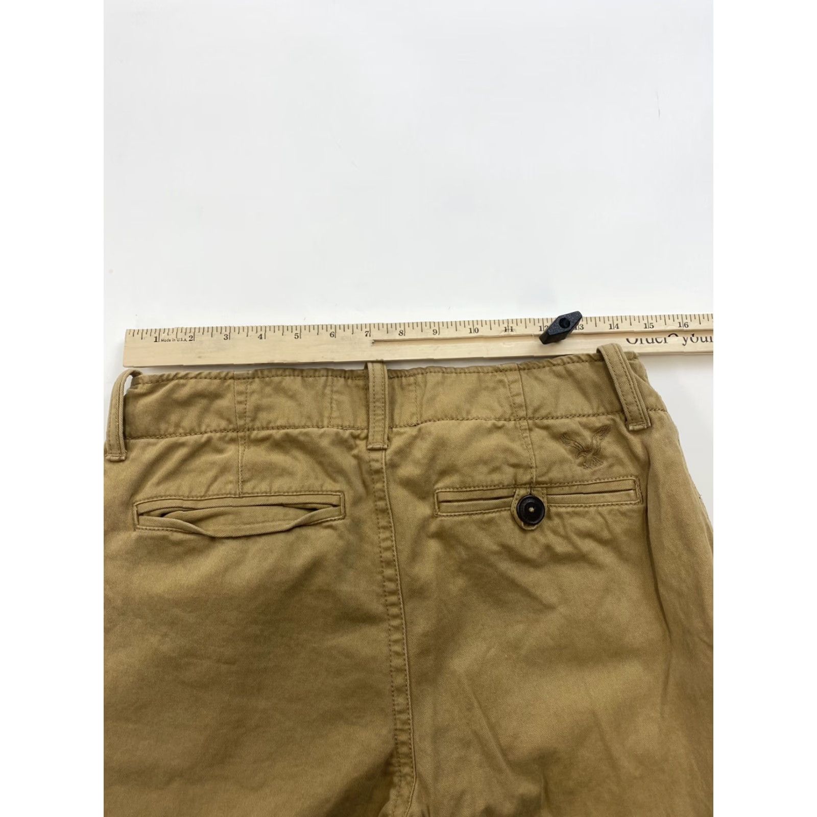 American Eagle Outfitters American Eagle Chino Pants Men Slim Straight 29 Inseam 27 Brown Khaki Q: 30x30 tag 27in inseam Size US 29 - 6 Thumbnail