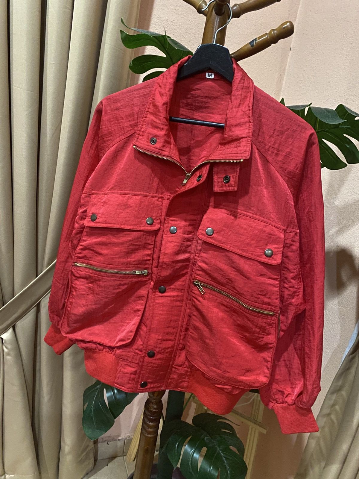 Issey Miyake 1980s Issey Miyake Skyline Yanmar Vintage Red Utility Jacket Size US M / EU 48-50 / 2 - 2 Thumbnail