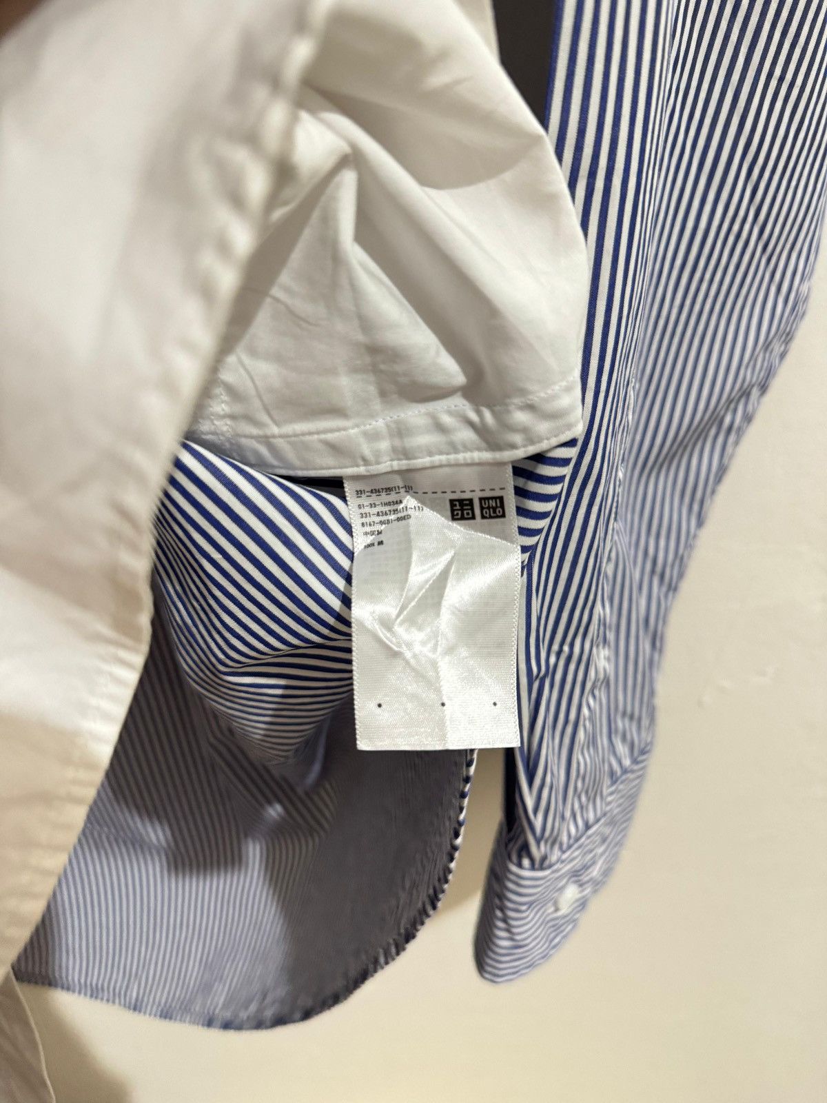 Jil Sander × Uniqlo Uniqlo x Jil sander stripe oversize hidden button Shirt Size US L / EU 52-54 / 3 - 11 Thumbnail