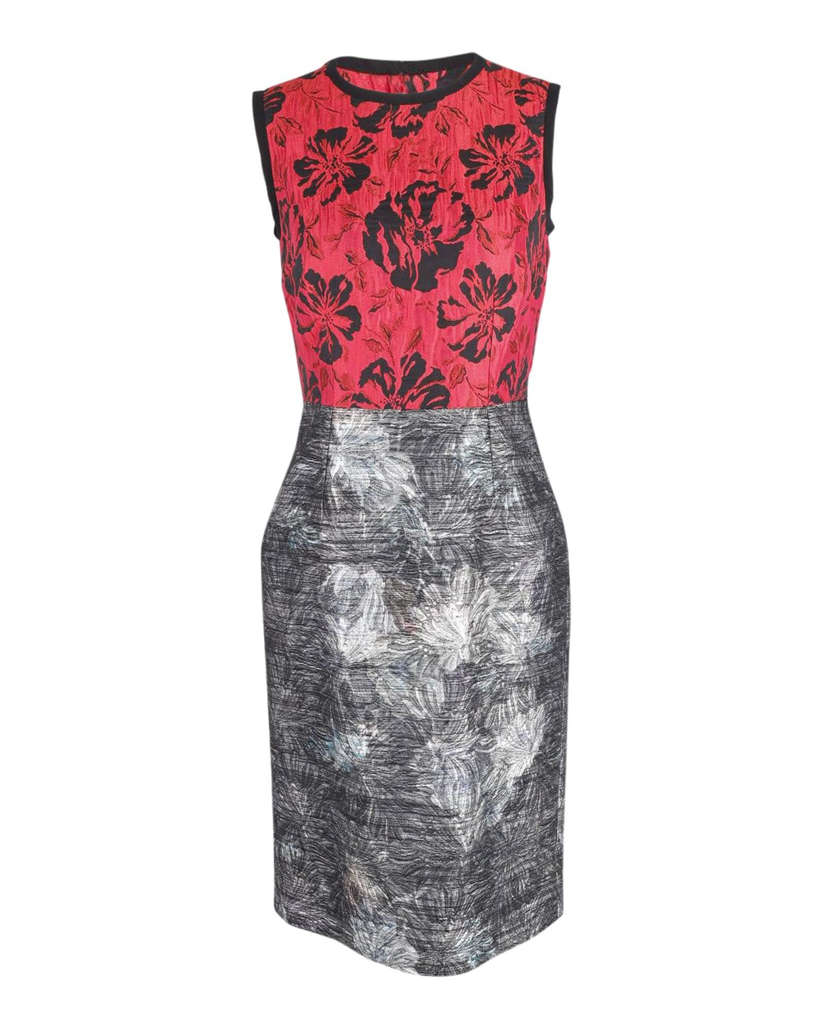 image of Dolce Gabbana Bold Printed Sleeveless Dress In Multicolor Acetate/cellophane Blend, Women's (Size M