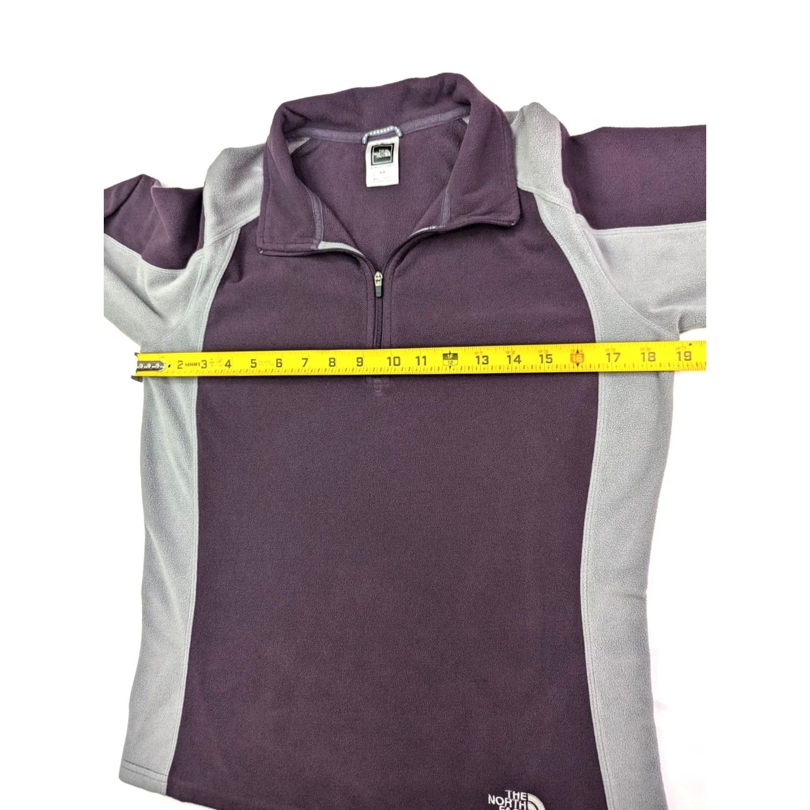 The North Face The North Face Fleece Jacket Womens M Purple Black/Gray TKA 100 1/4 Zip, 1/4 Zip, Long Sleeve, Mid-Length, Solid, Regular Fit, Machine Washable Size M / US 6-8 / IT 42-44 - 5 Thumbnail