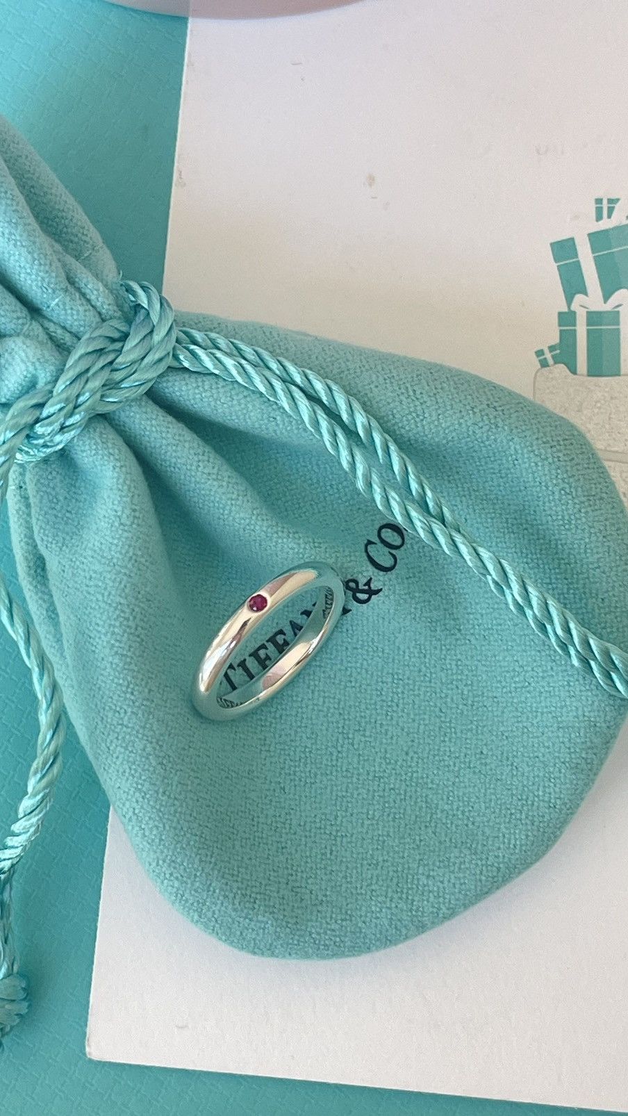 Tiffany & Co. Tiffany & Co. Elsa Peretti Ruby Silver Stacking Band 5 $450 Size ONE SIZE - 9 Thumbnail
