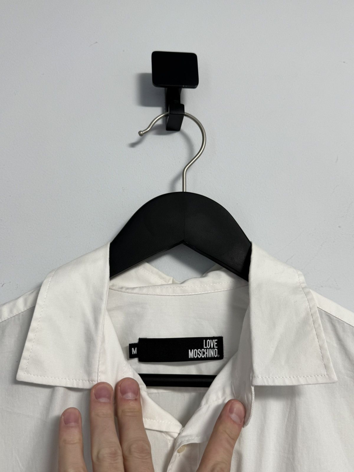 Moschino Love Moschino Button Up Shirt White Logo Size US M / EU 48-50 / 2 - 8 Thumbnail