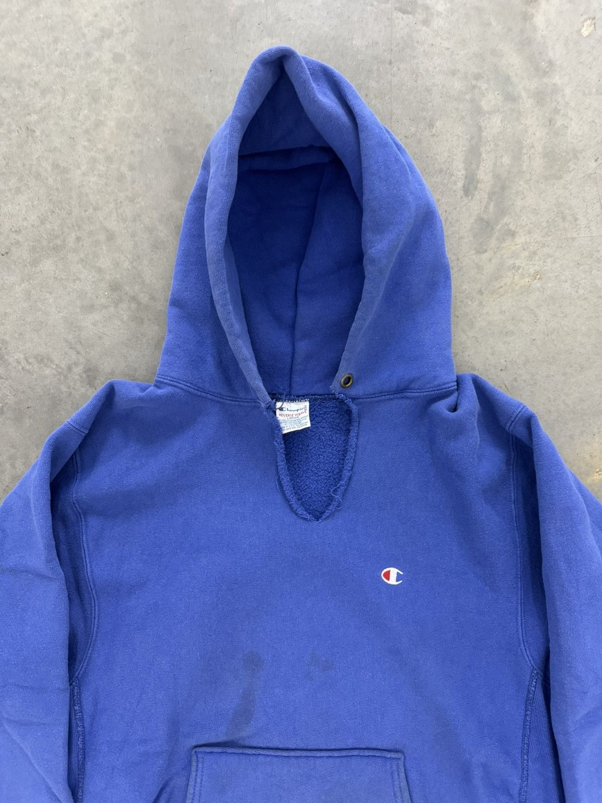 Champion Vintage Champion Reverse Weave Blueberry Blue Hoodie 90s USA Size US L / EU 52-54 / 3 - 2 Thumbnail