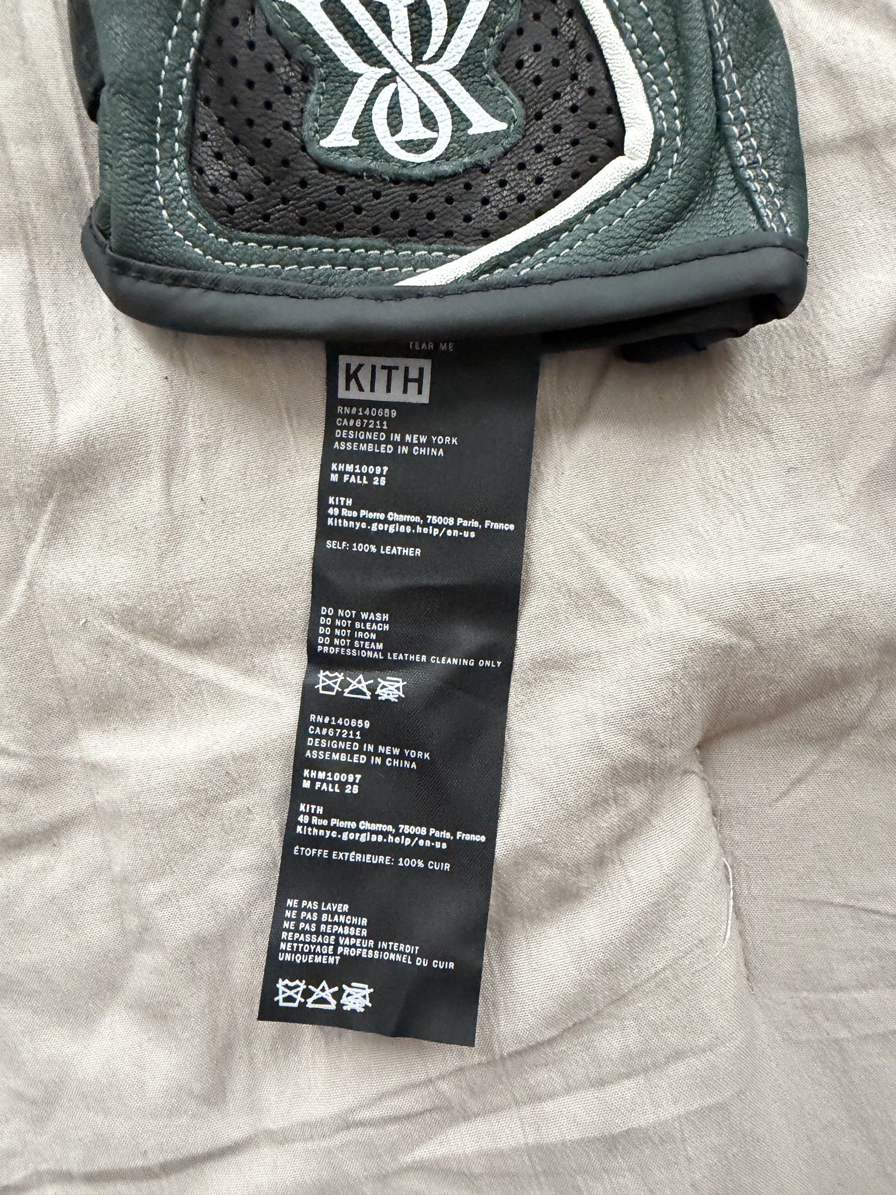 Kith Kith Driving Gloves Green Black Leather M Deadstock Size ONE SIZE - 3 Thumbnail