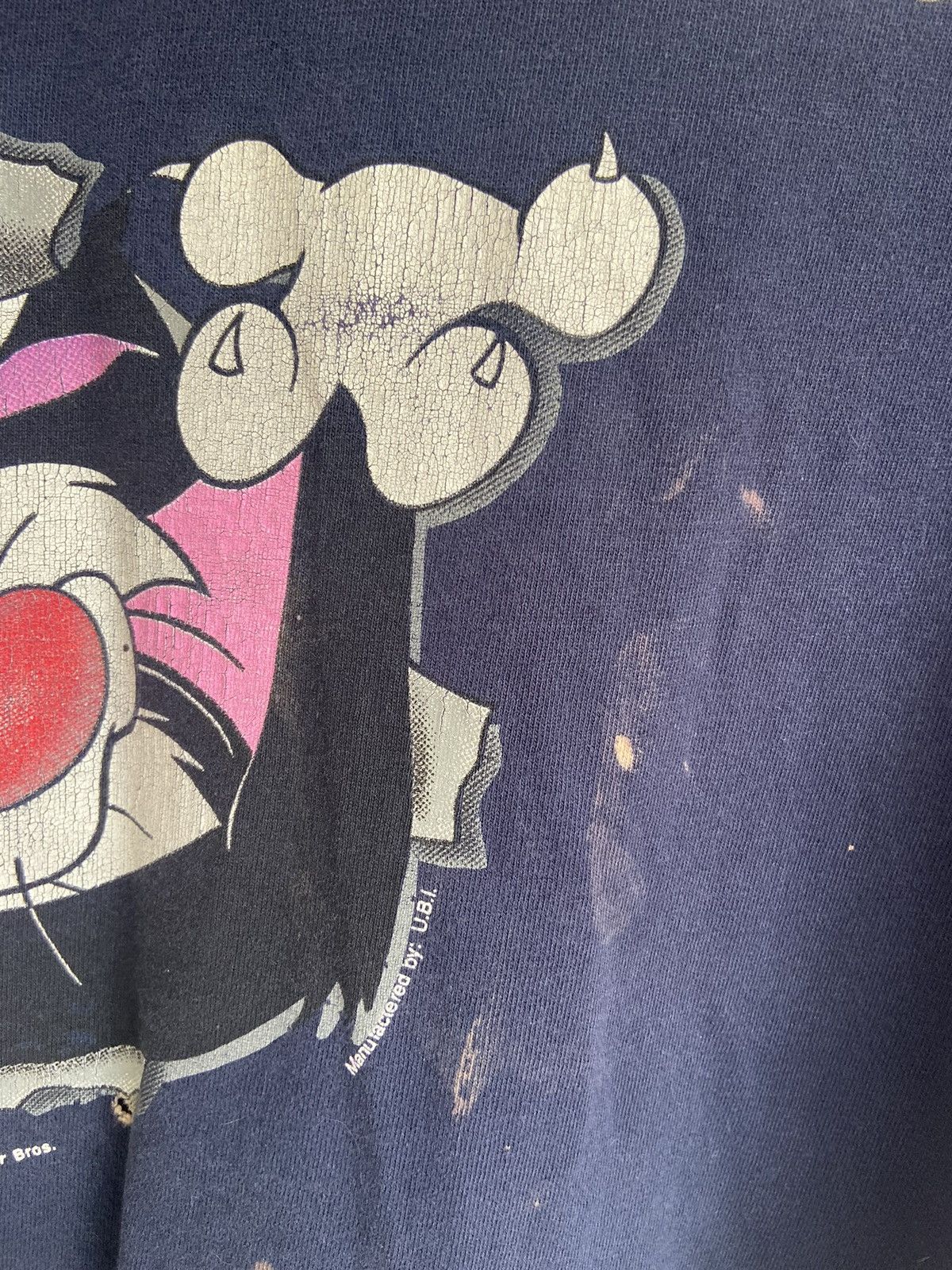 Vintage × Warner Bros Vintage 1993 Looney Tunes Tweety and Sylvester Tshirt Size US XL / EU 56 / 4 - 7 Thumbnail