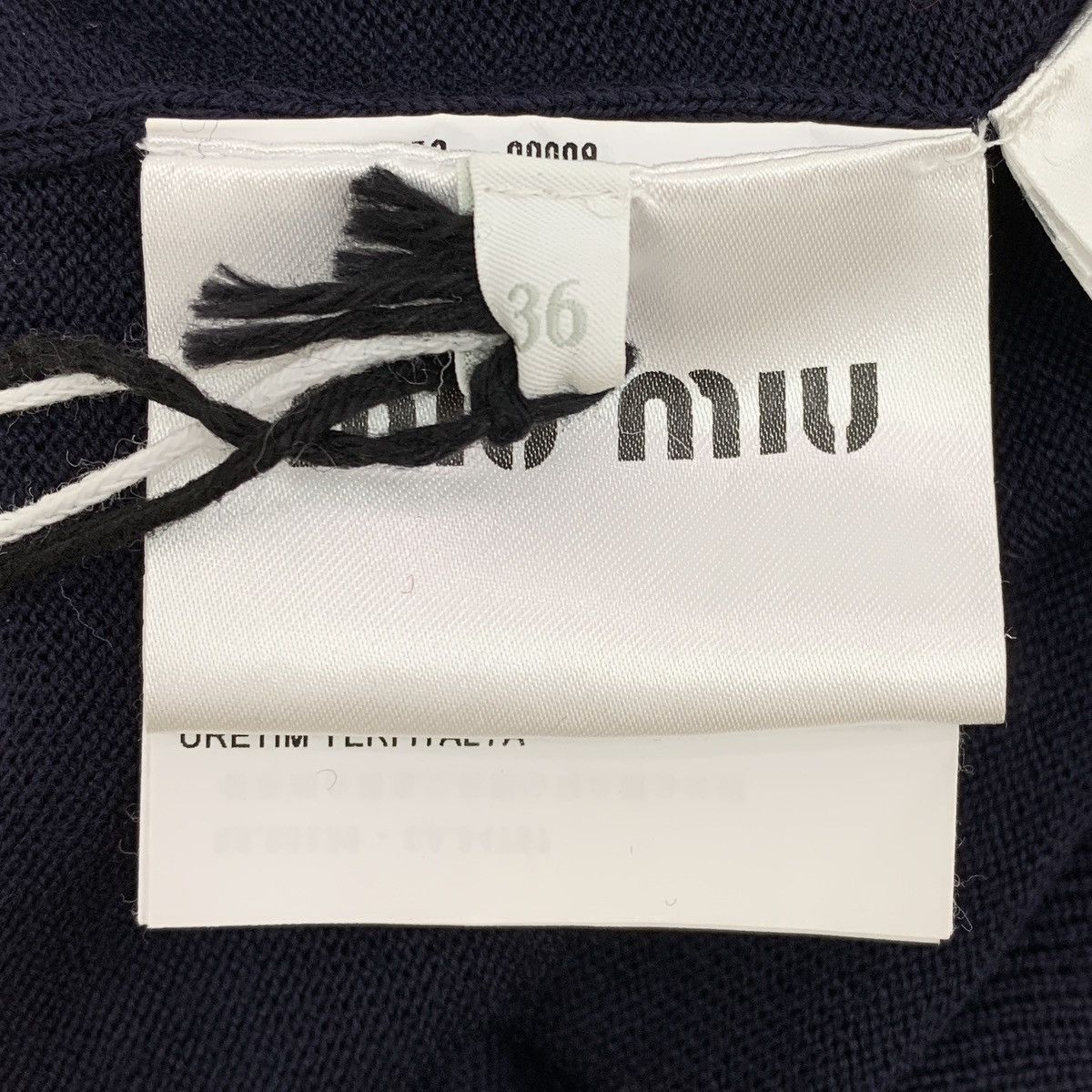 Miu Miu Miu Miu Navy Lace Trim Wool Long Sleeve Knit Sweater K26WX Size XS / US 0-2 / IT 36-38 - 6 Thumbnail