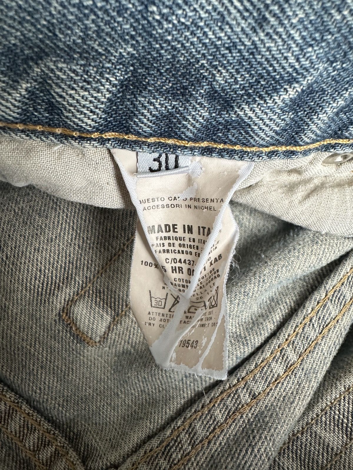 Helmut Lang 2000’s Helmut Lang classic cut stained denim Size US 30 / EU 46 - 8 Thumbnail