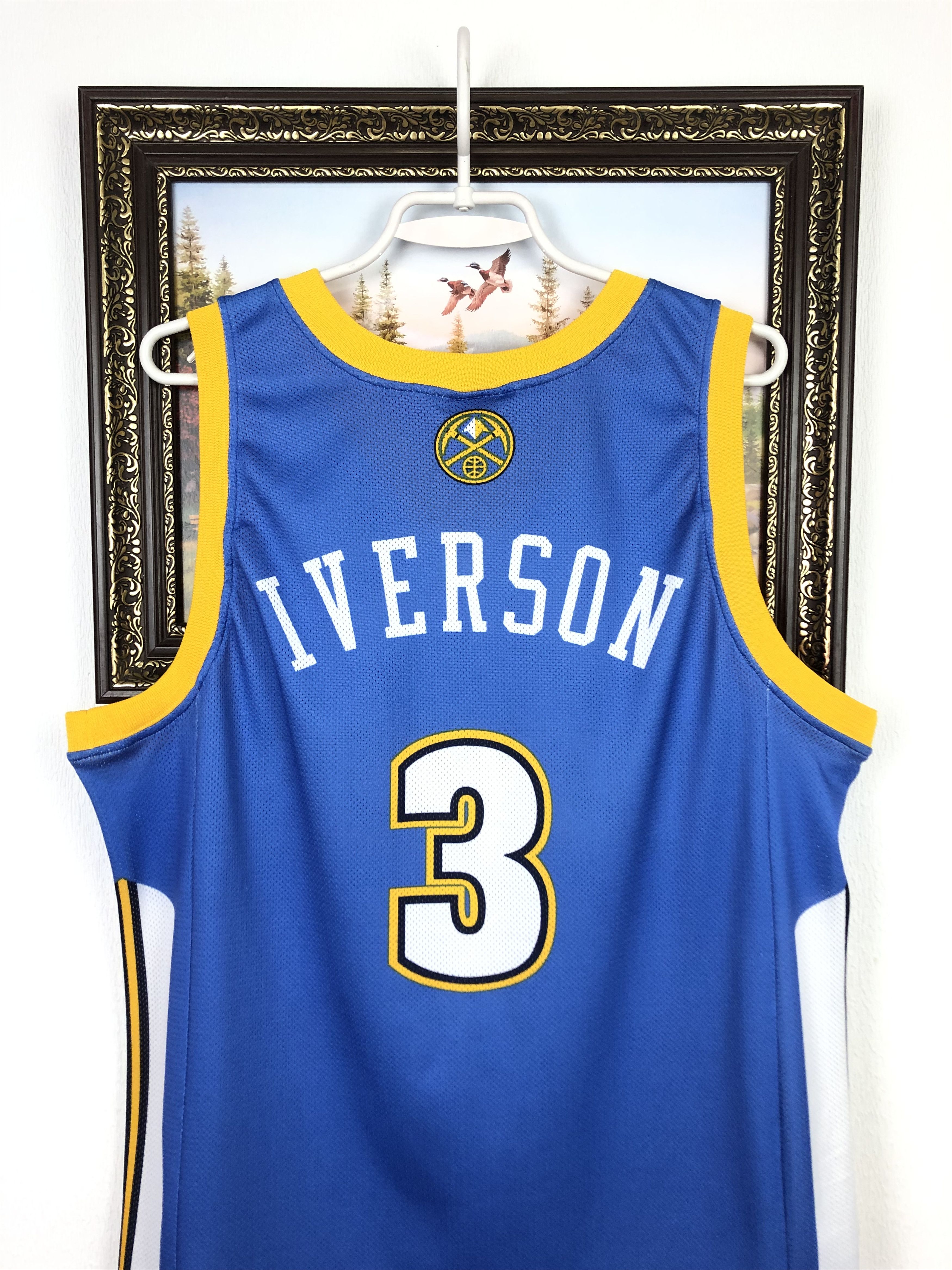 NBA Vintage Champion Denver Nuggets Iverson NBA Jersey Shirt Size US M / EU 48-50 / 2 - 8 Thumbnail