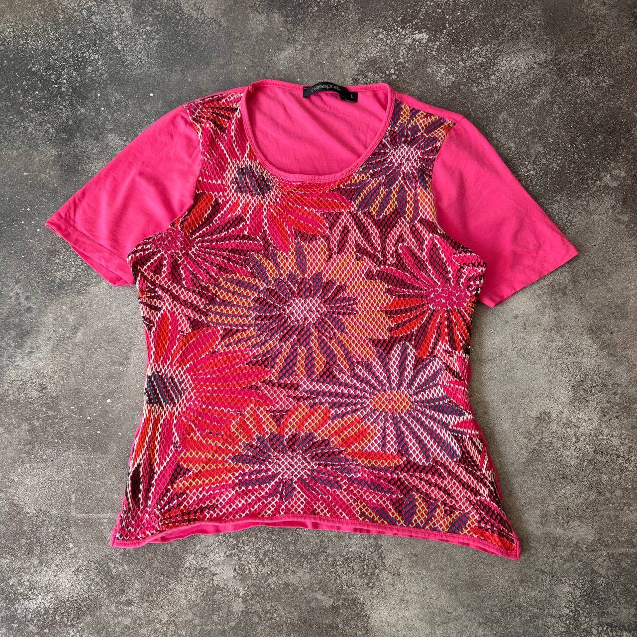 Hysteric Glamour × Japanese Brand × Vintage Y2K Super Glam Vintage Mesh Floral T-Shirt Size L / US 10 / IT 46 - 1 Thumbnail