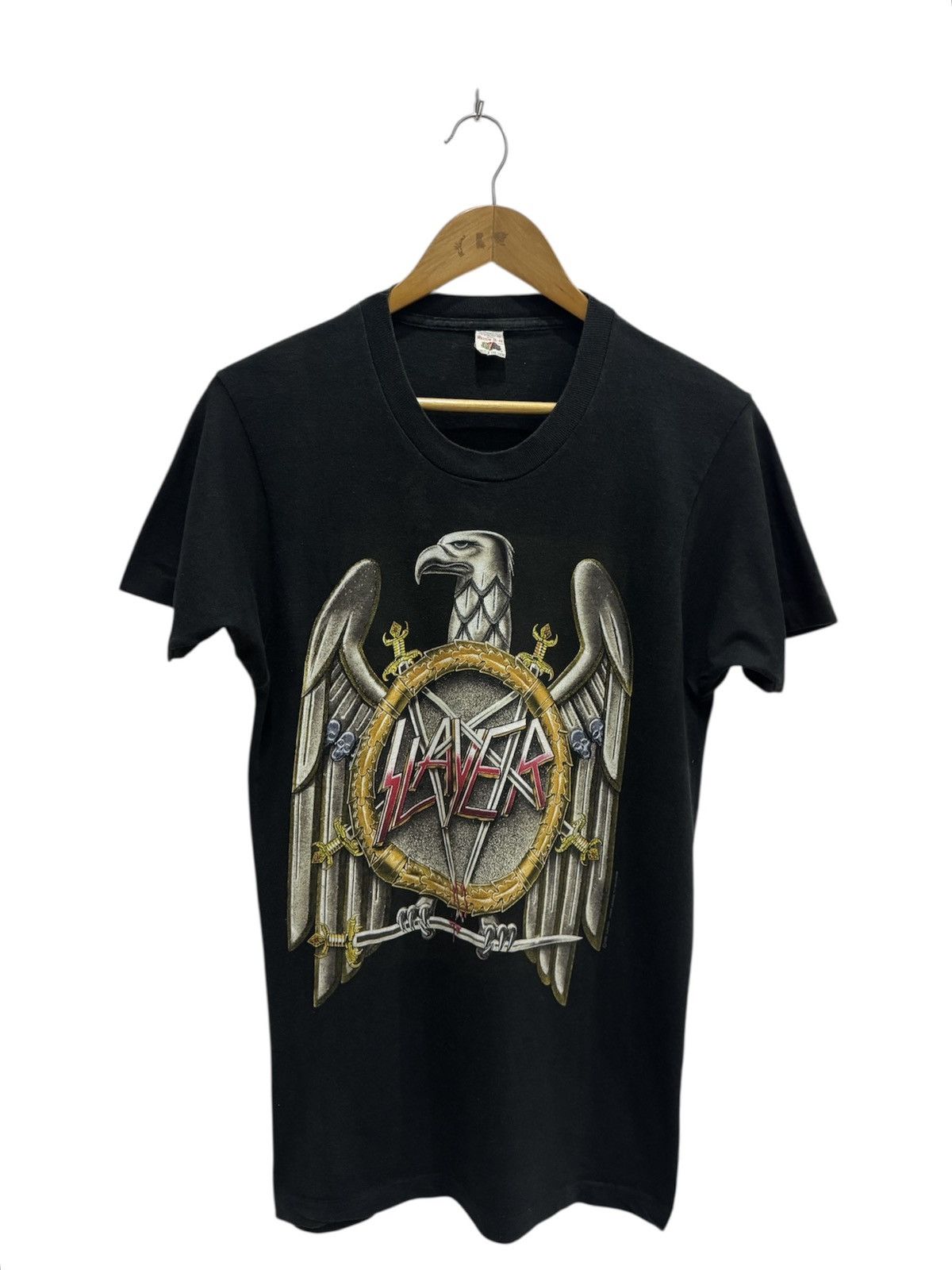 Band Tees × Slayer × Vintage Vintage 90’s Slayer Seasons In The Abyss Tour Size US S / EU 44-46 / 1 - 1 Thumbnail