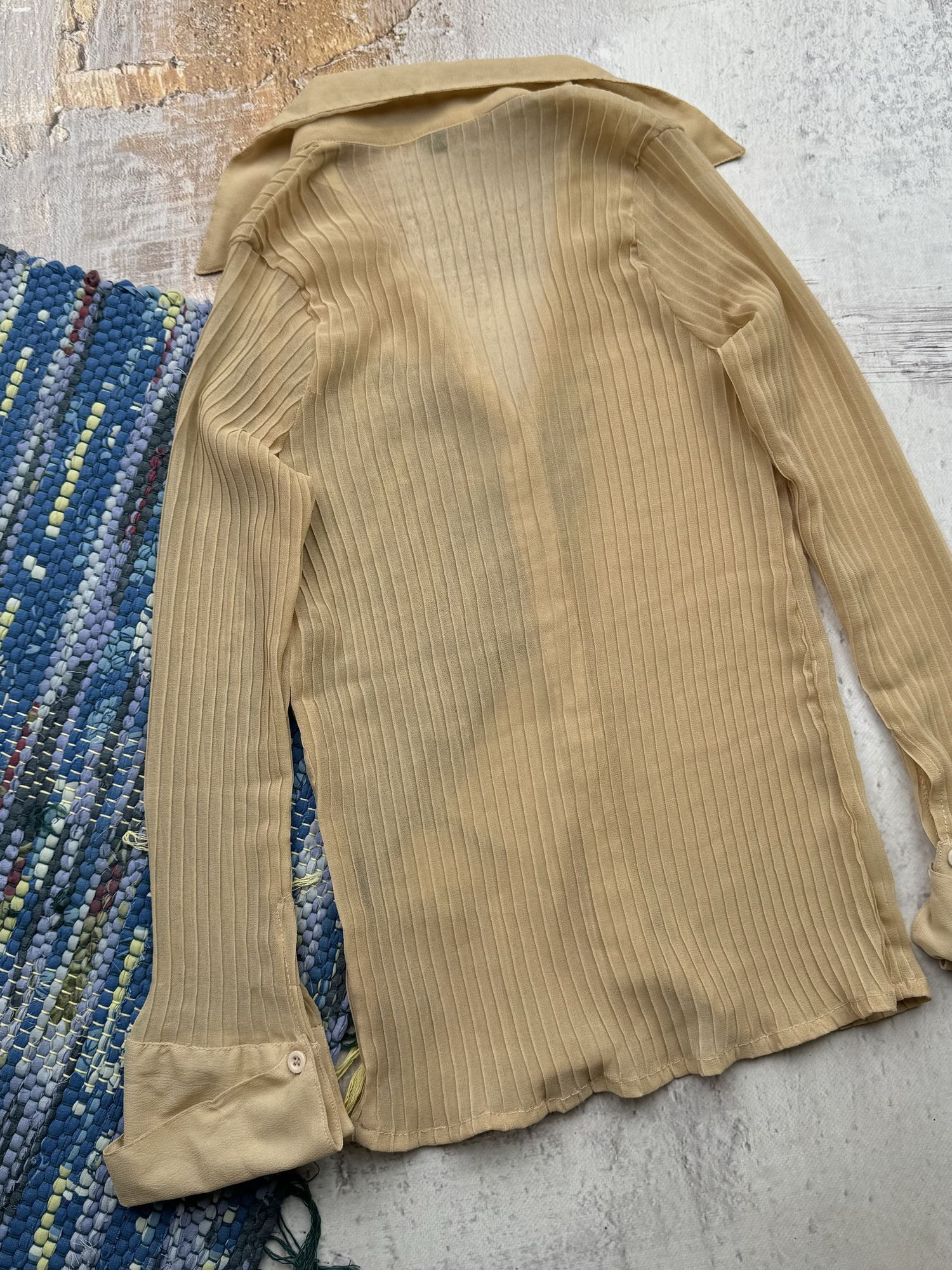 Vintage Vintage Mesh Pleated Blouse A443(544) Size S / US 4 / IT 40 - 6 Thumbnail