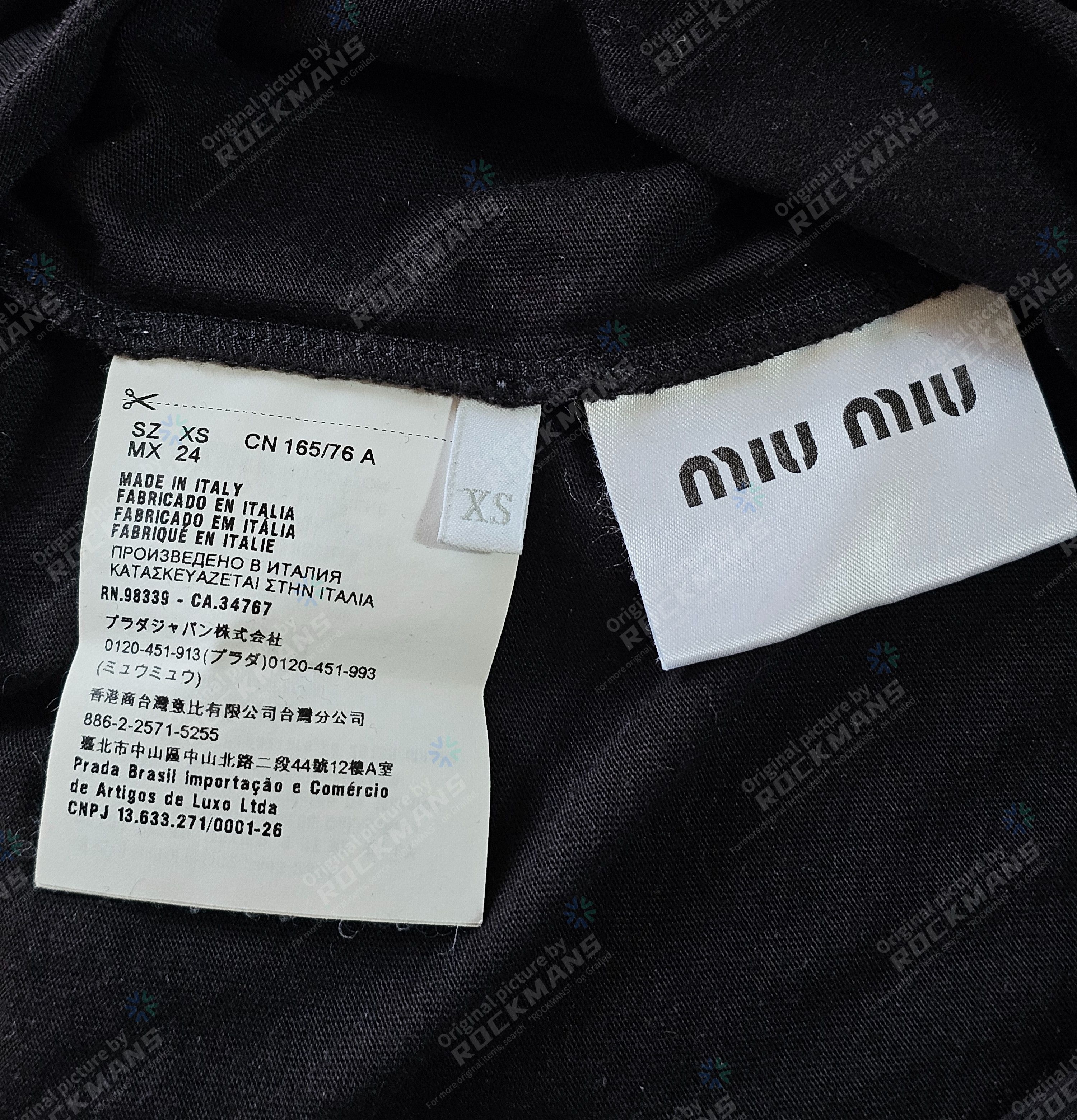 Miu Miu MIU MIU BLACK STARS Modal/Cotton T-Shirt Size XS Size XS / US 0-2 / IT 36-38 - 6 Thumbnail