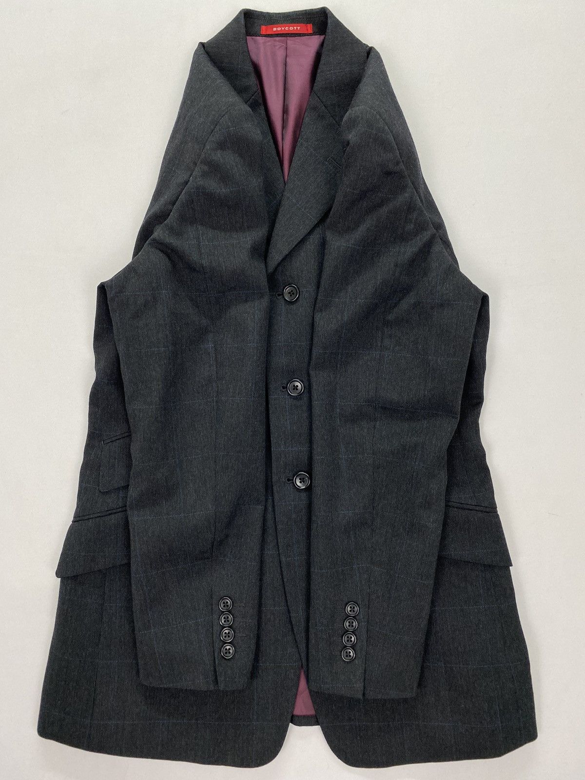 Boycott Boycott Checkered Blazer Size 38S - 5 Thumbnail