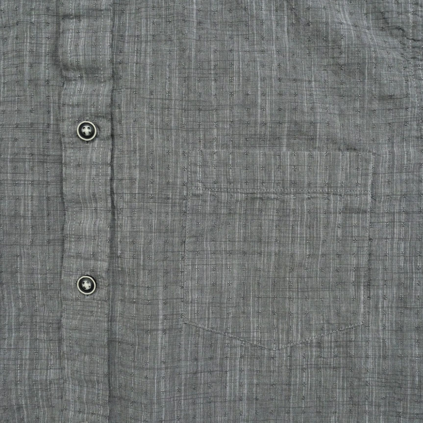 Vintage Rowm Shirt Mens LT Large Tall Grey Textured Button Down Cotton Shirt Size US L / EU 52-54 / 3 - 3 Thumbnail
