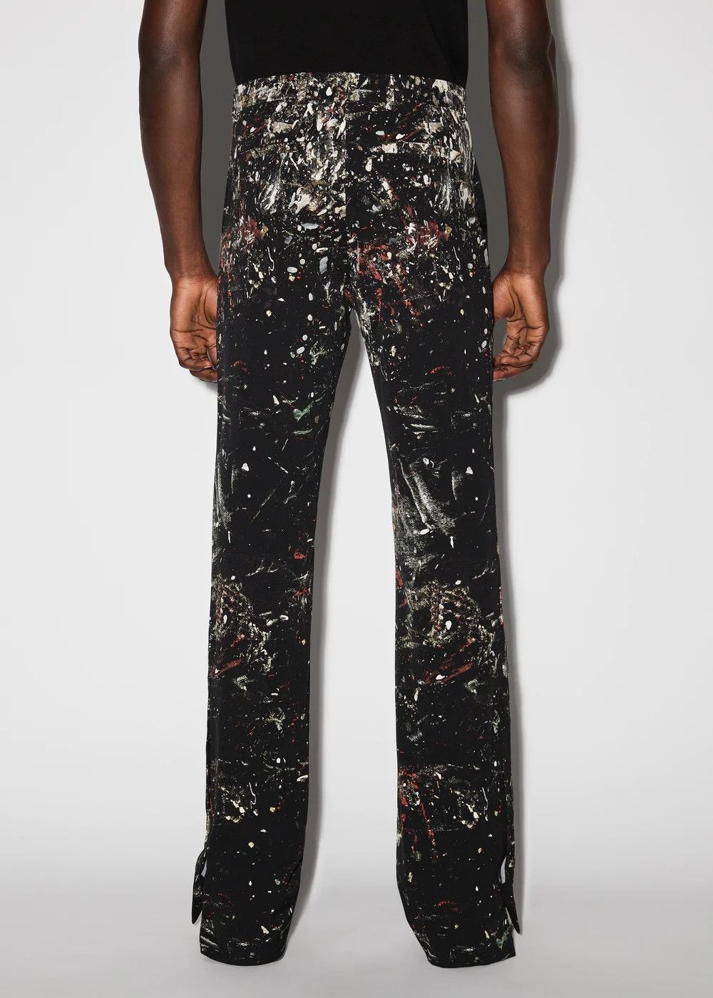 Amiri Men's Wool Paint Splatter Flare Pants Size 48