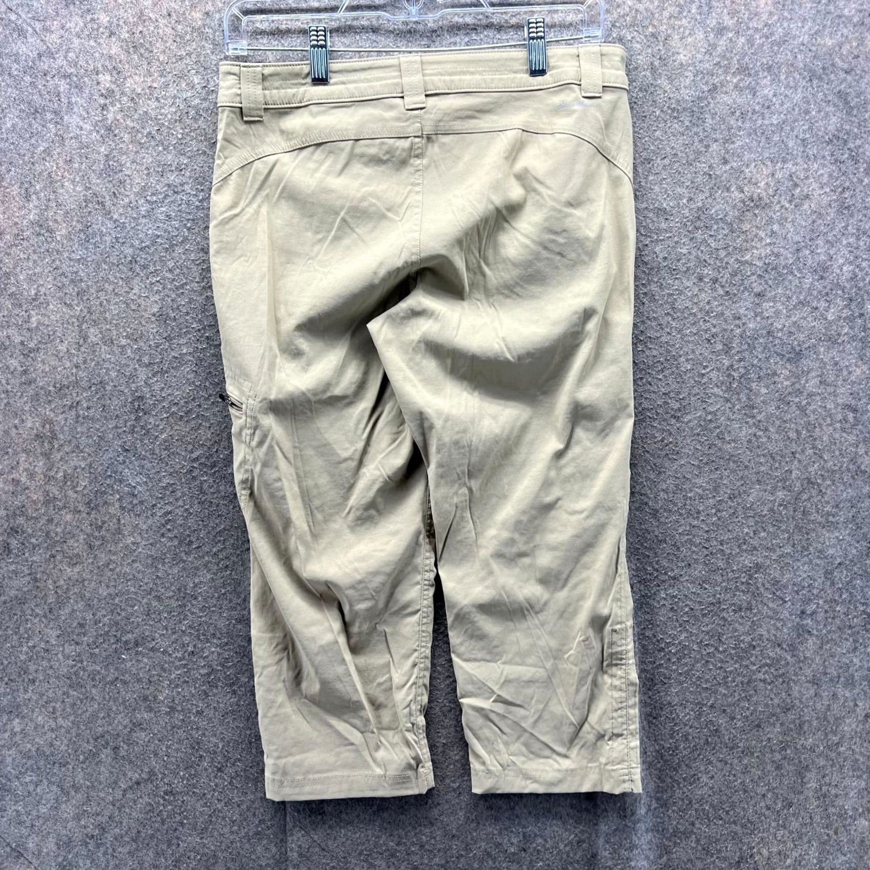 Eddie Bauer VINTAGE? No — Eddie Bauer Pants Womens 4 Beige Capri Knit Stretch Flat Front Casual Travel Regular Size 27" / US 4 / IT 40 - 4 Thumbnail