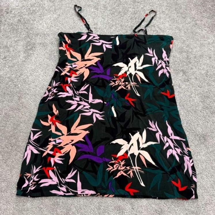 Obey VINTAGE Obey Botanical Leaf Print Mini Dress Women Medium Floral Boho Summer Beach Hawaiian Aloha Sleeveless Size M / US 6-8 / IT 42-44 - 4 Thumbnail