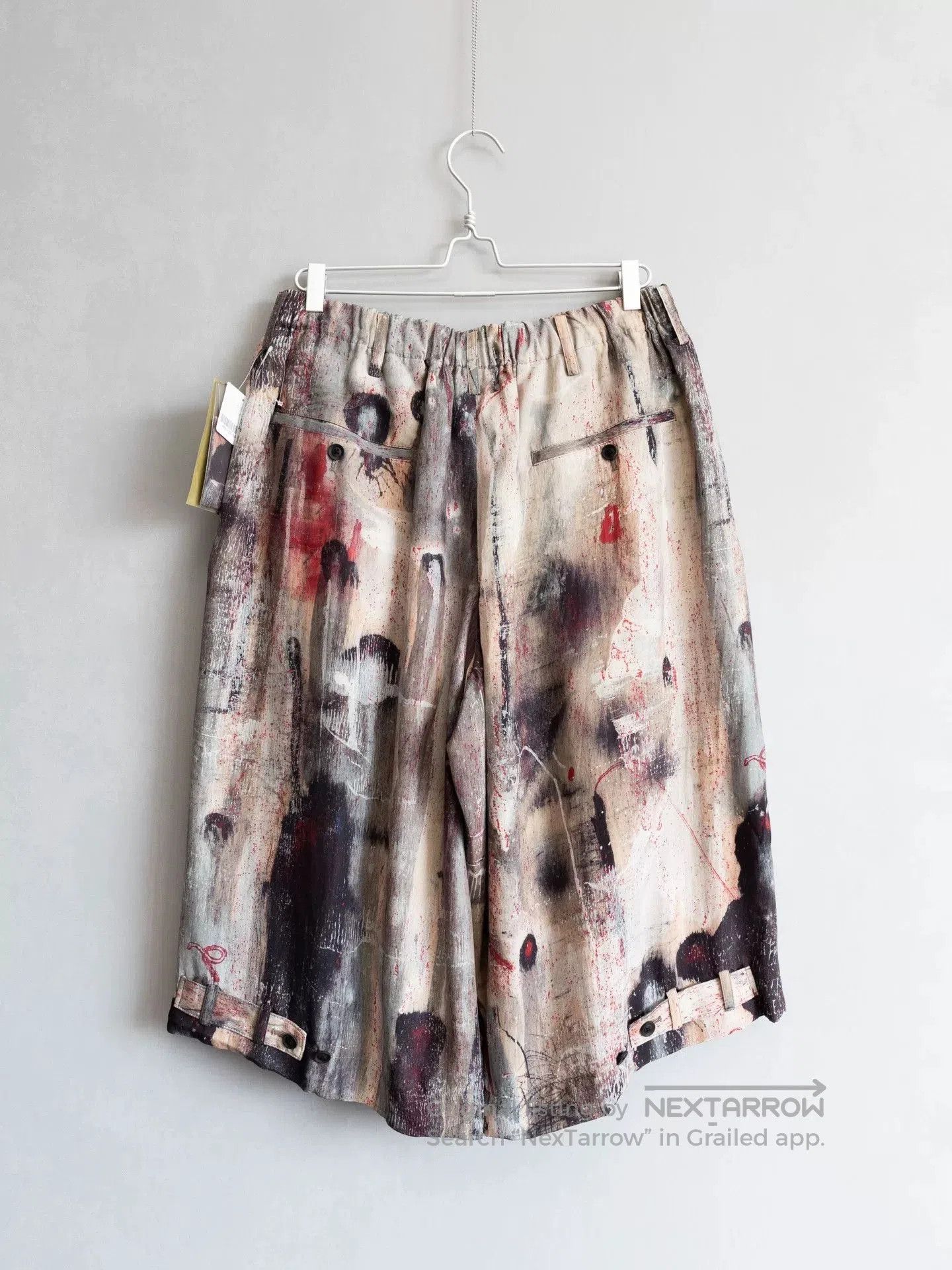 Yohji Yamamoto Yohji Yamamoto 21AW Silk Splatter Paint Culottes. Size 39" - 2 Thumbnail