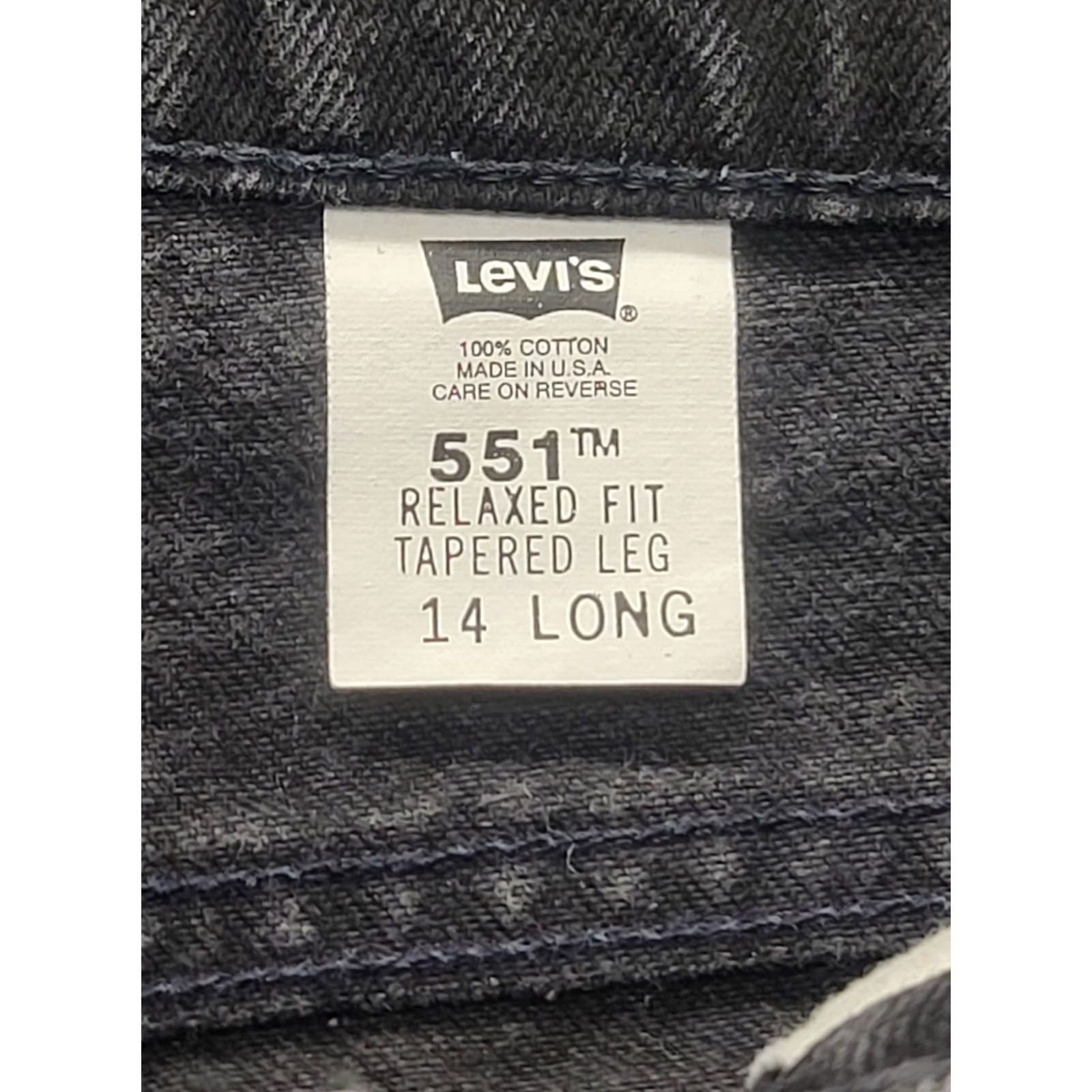 Levi's VINTAGE Levi's 551 Jeans Womens 14 Long 30x33 Relaxed Fit Tapered Leg USA Grunge Jeans 90s Retro Gothic Mans? Size 36" / US 14 / IT 50 - 3 Thumbnail