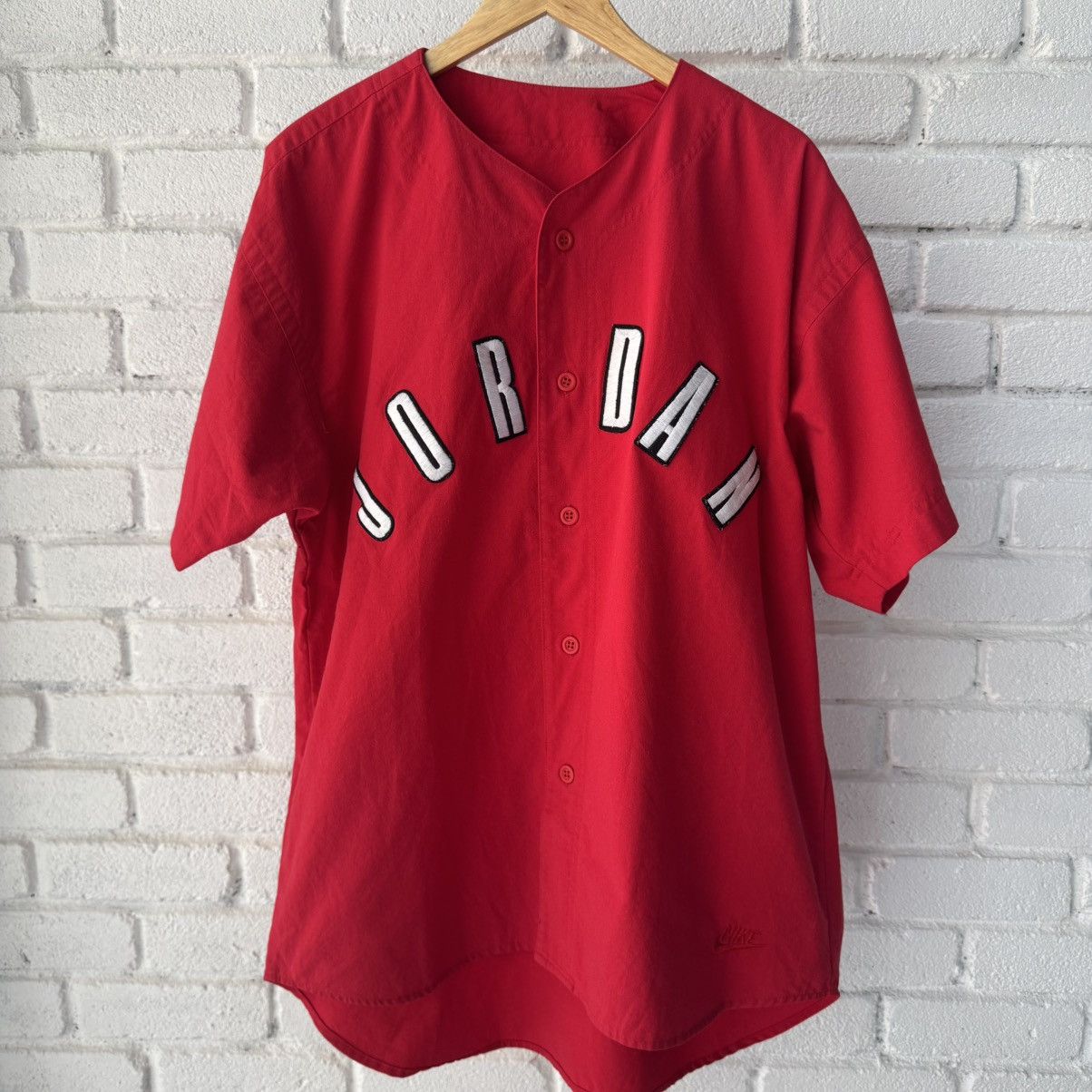 Jordan Brand × Nike × Vintage 90’s Nike Jordan Baseball Jersey Size US L / EU 52-54 / 3 - 1 Thumbnail