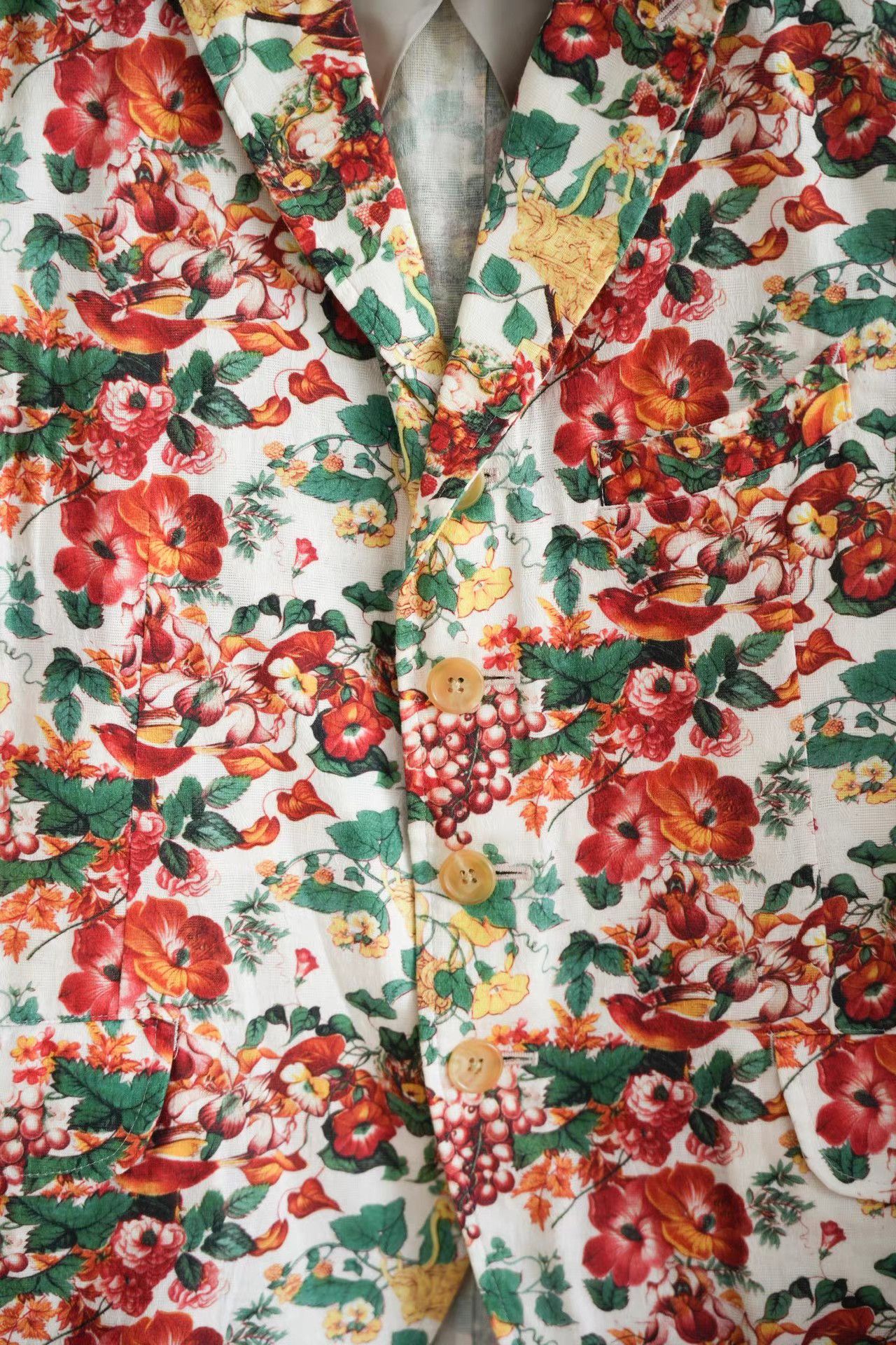 Yohji Yamamoto Yohji Yamamoto 11ss All-Over Floral Blazer K4 Size US M / EU 48-50 / 2 - 4 Thumbnail