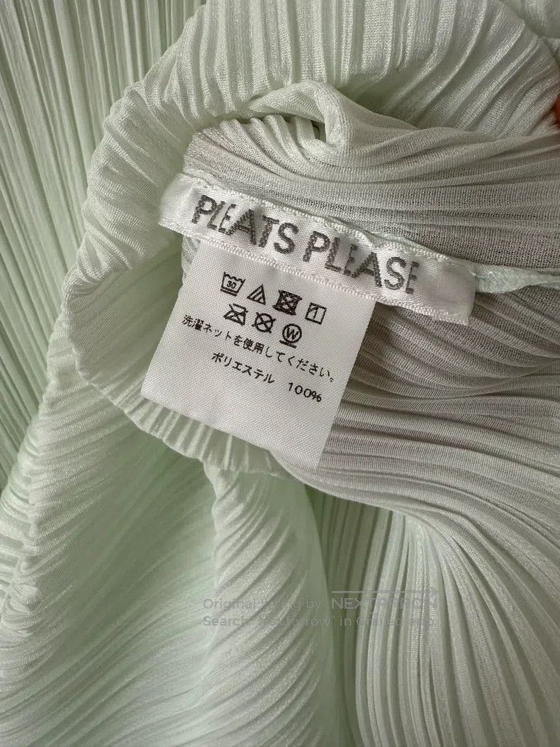 Issey Miyake Issey Miyake Light Mint Green Dress Size L / US 10 / IT 46 - 5 Thumbnail