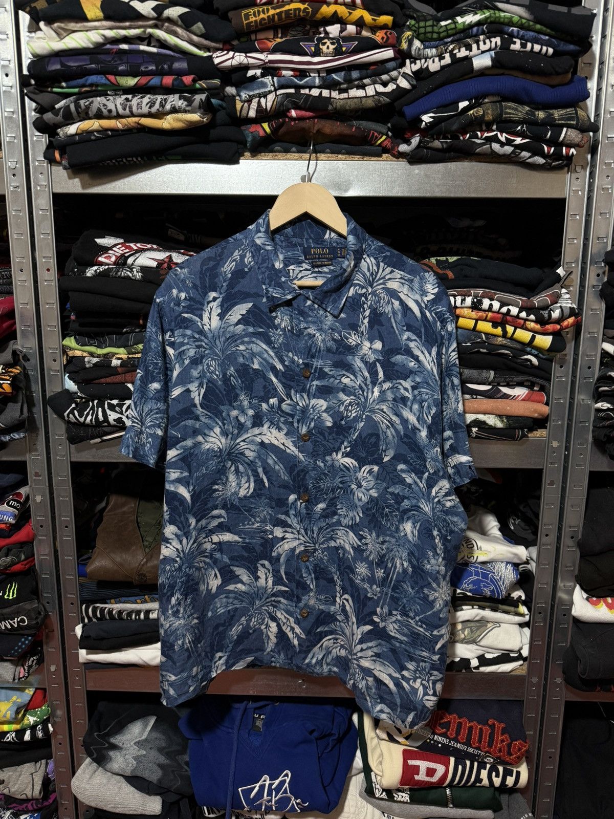 Polo Ralph Lauren Polo Ralph Lauren Blue Linen Palm Island Button Shirt Hawaii Size US XXL / EU 58 / 5 - 1 Thumbnail