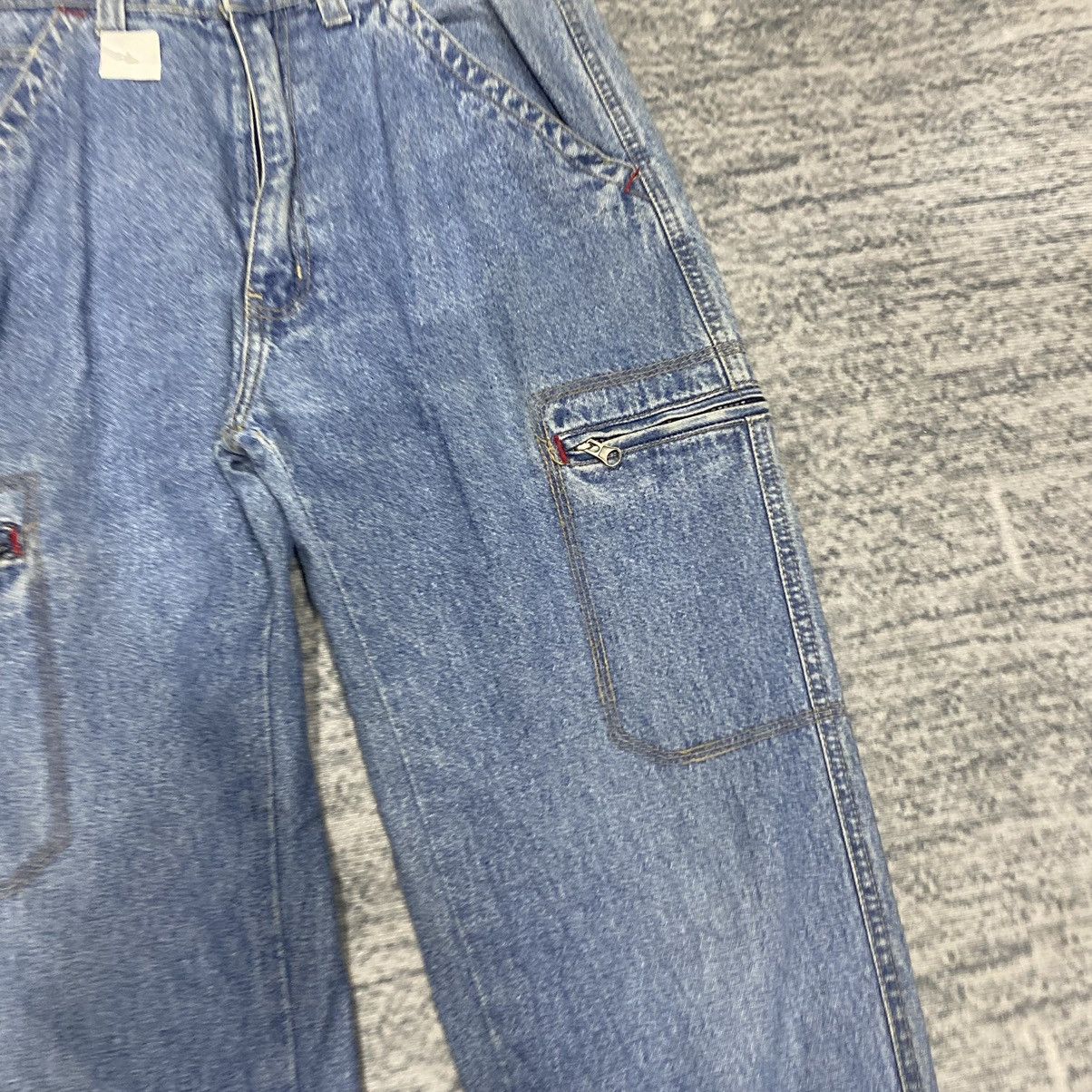 JNCO × Vintage Sick☠️ Faded Glory Cargo Jeans Hip Hop 90s Jnco Style Skate Size US 31 - 6 Thumbnail