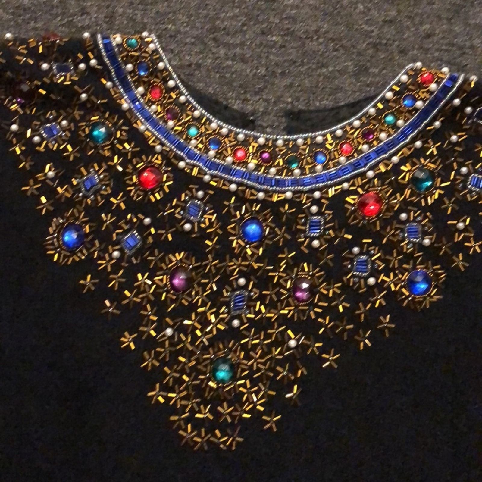 Vintage Vintage IB Diffusion Black Silk Angora BEADED Sweater Medium Size M / US 6-8 / IT 42-44 - 2 Thumbnail
