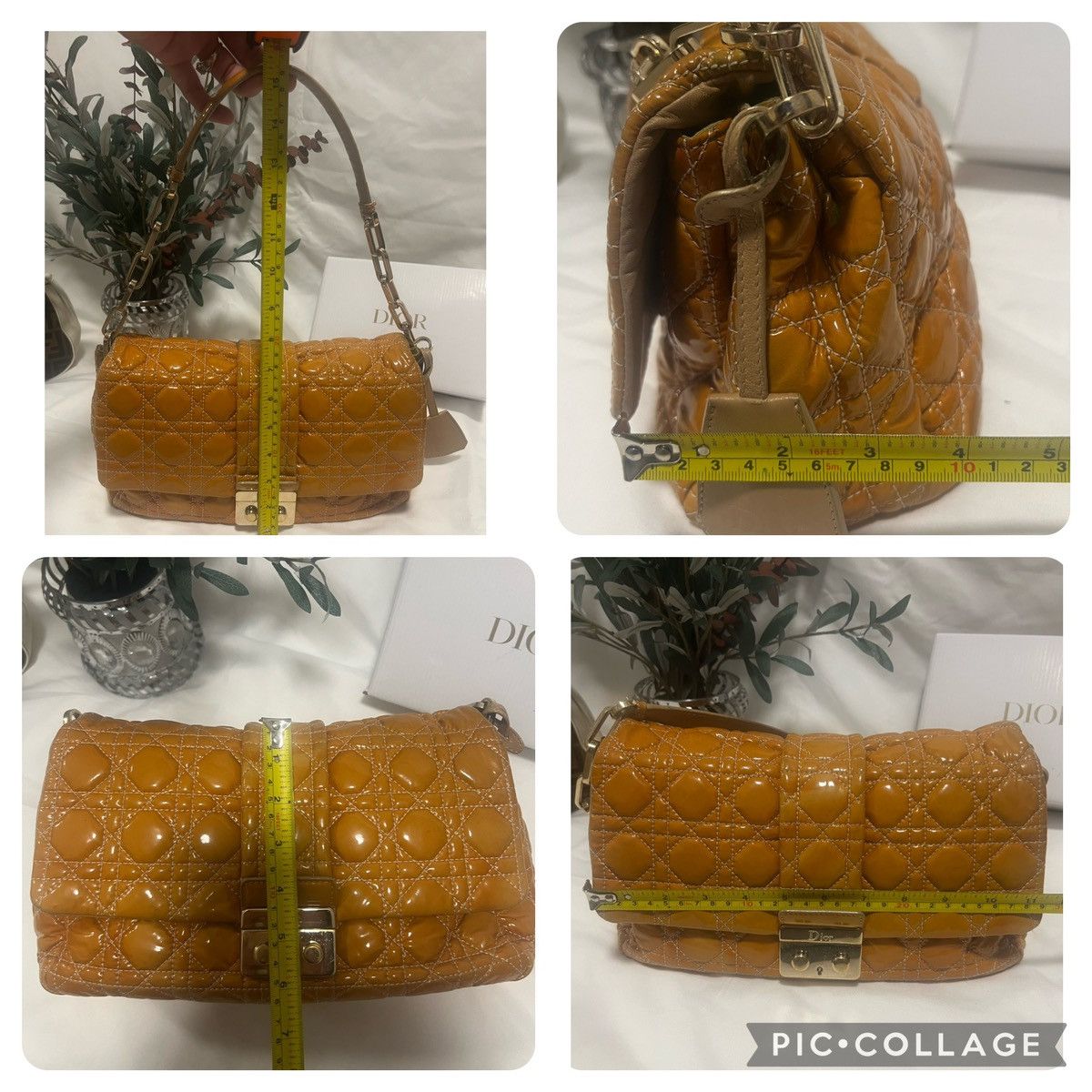 Dior Christian Dior Miss Dior Shoulder Bag Cannage Patent Leather Size ONE SIZE - 10 Thumbnail