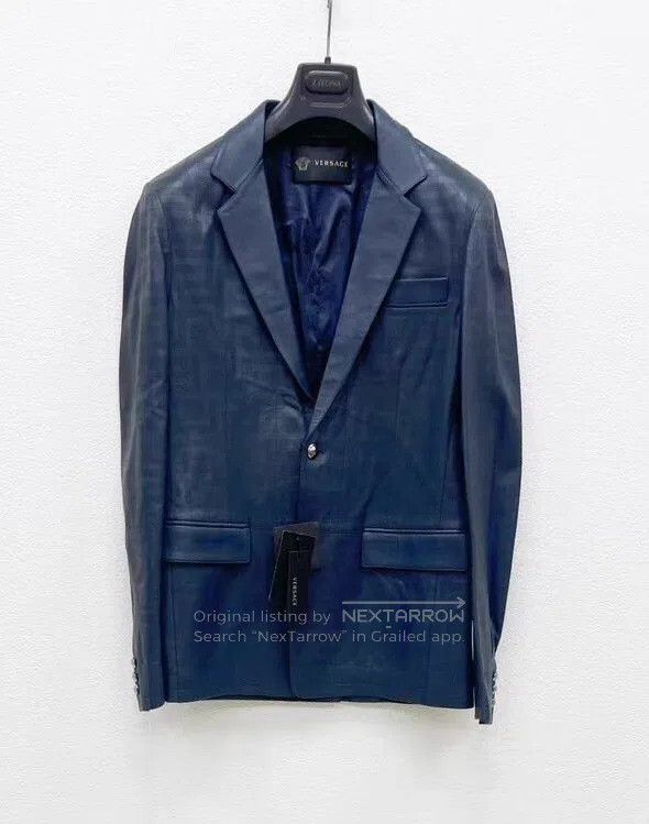 Versace Versace Main line leather coat Size 52S - 1 Thumbnail