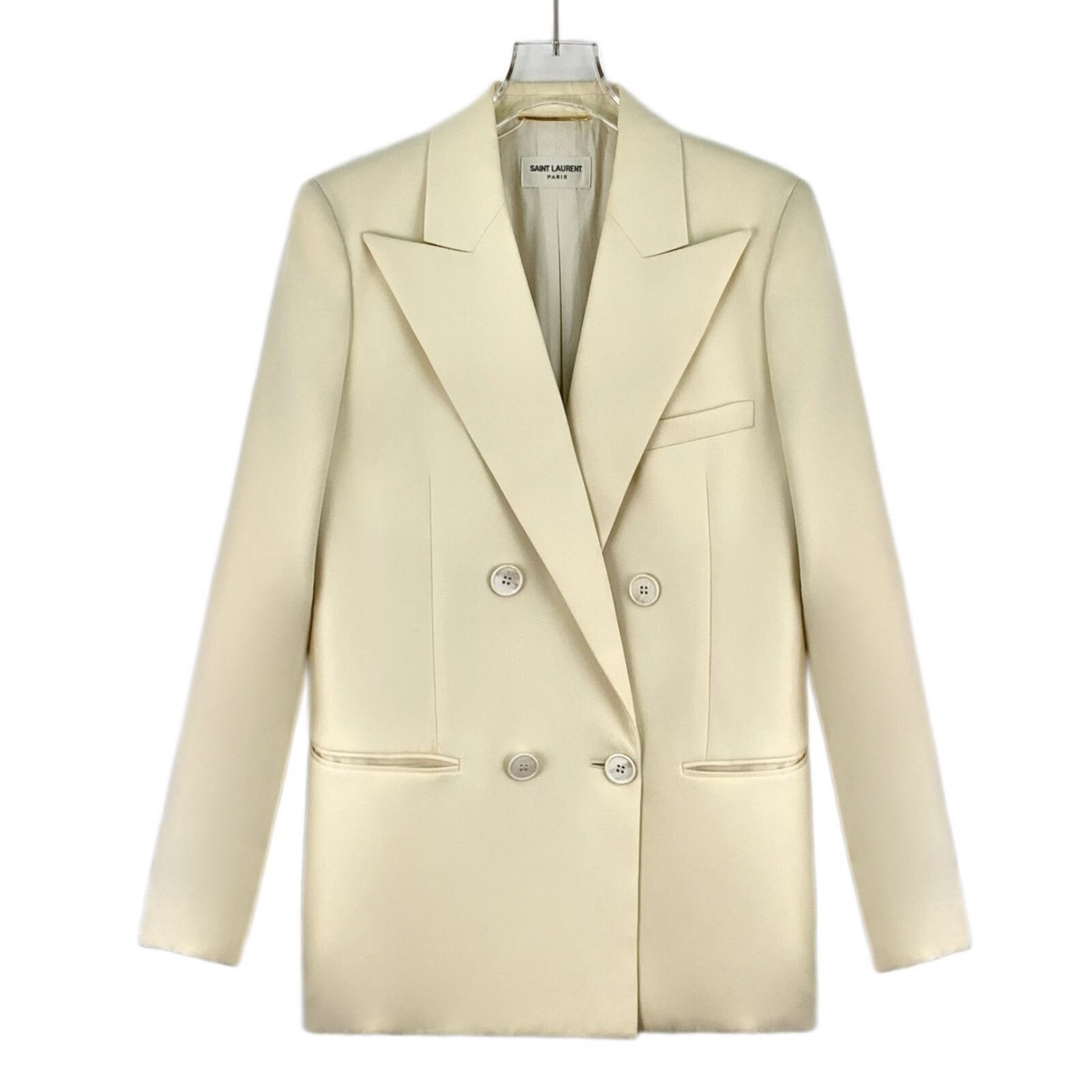 Saint Laurent Paris Saint Laurent Paris Beige Jacket XS Women Size XS / US 0-2 / IT 36-38 - 1 Thumbnail