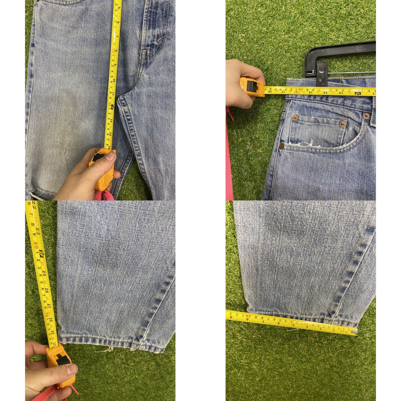 Levi's VINTAGE Levi's 505 Jeans Mens 33x30 Regular Fit Straight Leg Medium Wash Workwear Blue Cotton Denim Pants Regular Mens 33 30 Size US 33 - 8 Thumbnail