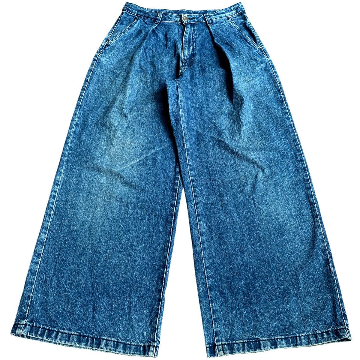 JNCO × Southpole × Vintage Rare Y2K GU Japanese Brand Super Wide Leg Flared Denim Jeans Size US 30 / EU 46 - 1 Thumbnail