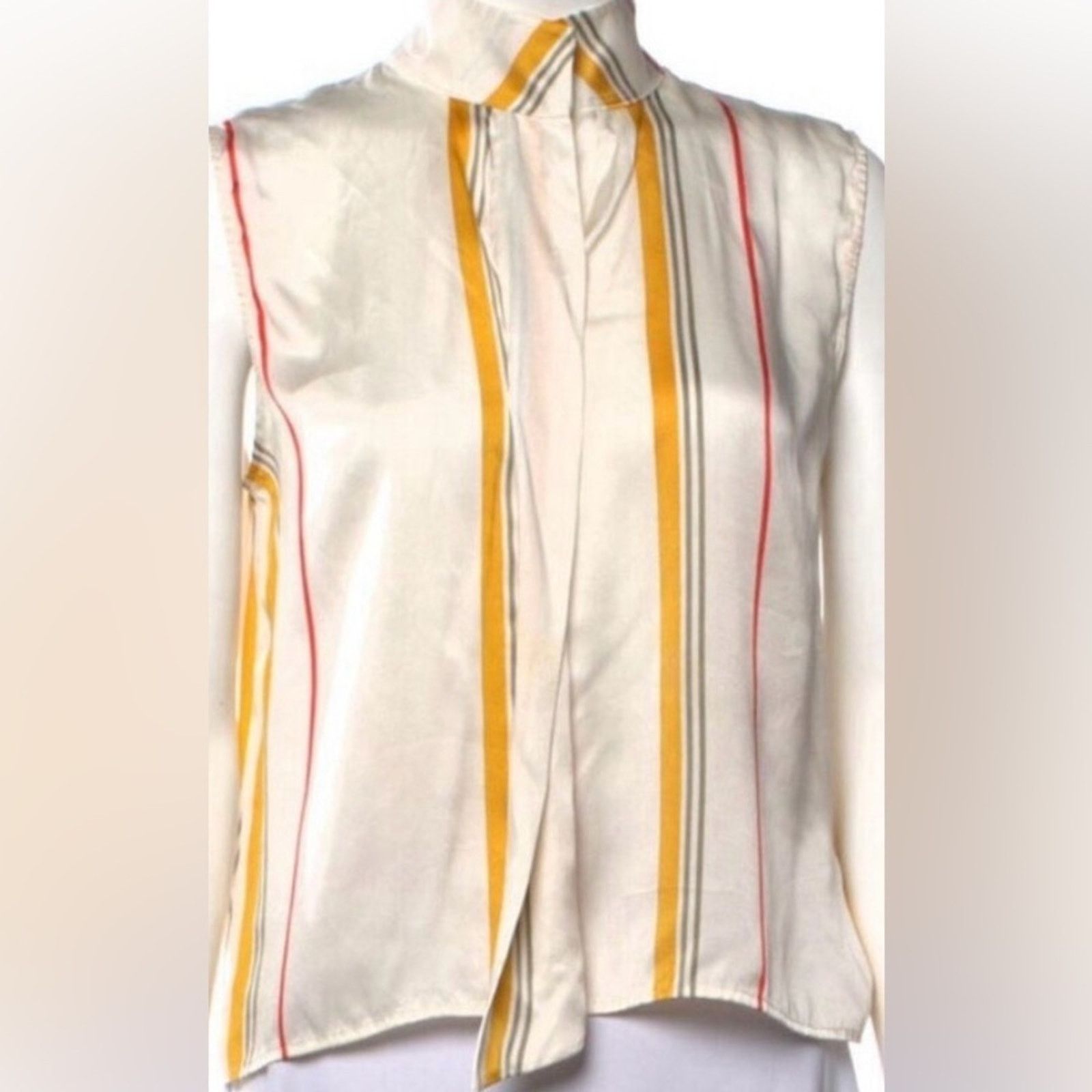 Frame Frame 100% silk Saffron Summer sleeveless blouse, size XS Size XS / US 0-2 / IT 36-38 - 1 Thumbnail
