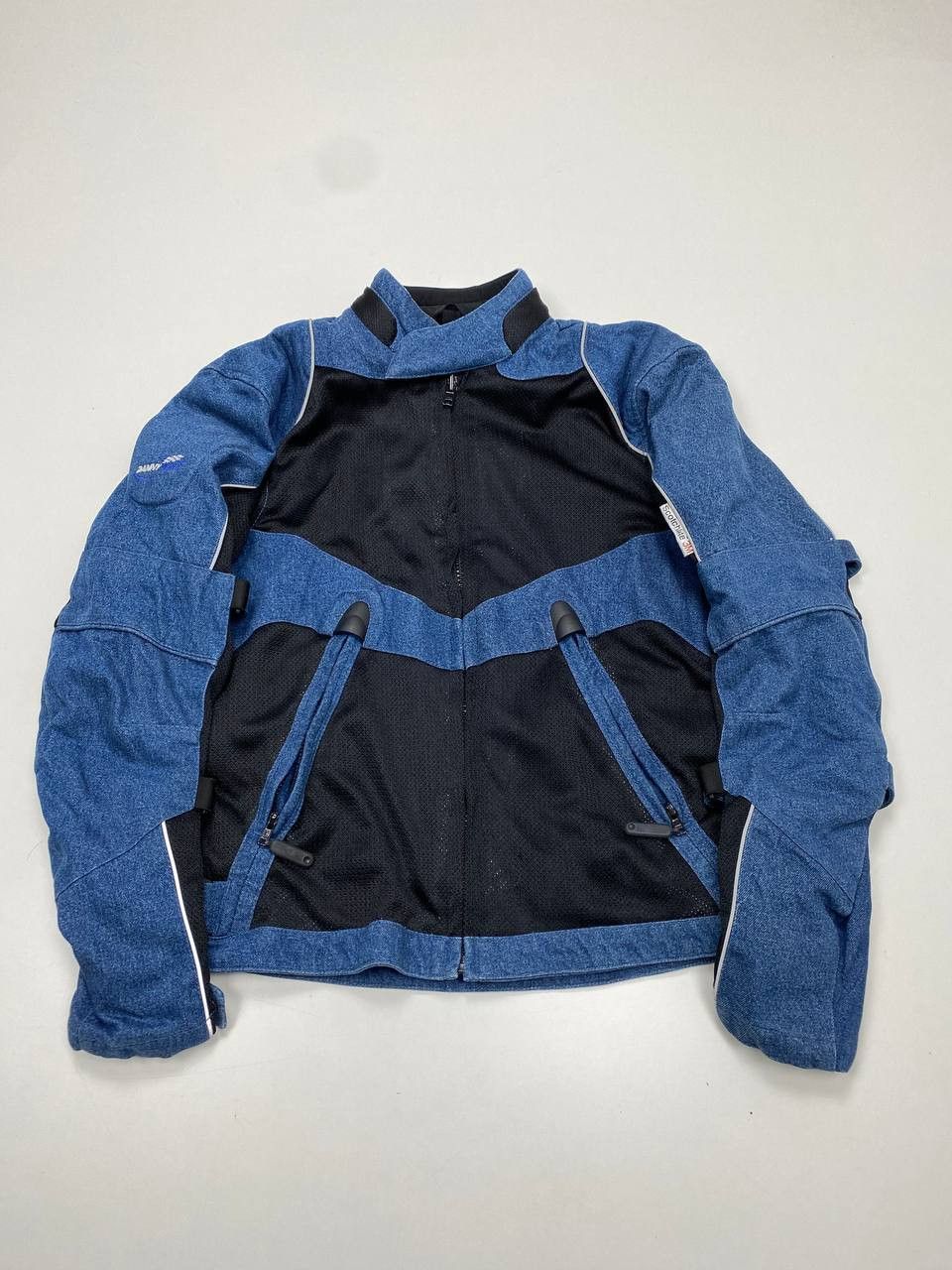 Vintage Danny Moto Blue Black L Vintage Motorcycle Jacket for Men Size US L / EU 52-54 / 3 - 1 Thumbnail