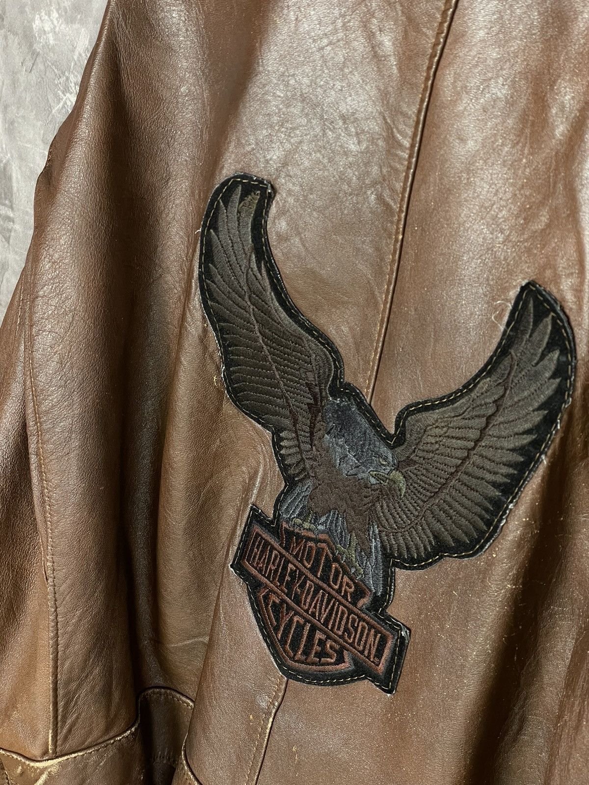 Harley Davidson Harley Davidson Vintage 90s Style Fur Leather Jacket Size US L / EU 52-54 / 3 - 9 Thumbnail