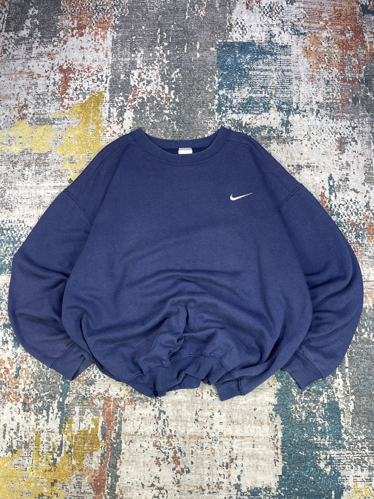 Nike Vintage 90s USA Nike Swoosh Logo Sweatshirts Size US L / EU 52-54 / 3 - 1 Thumbnail
