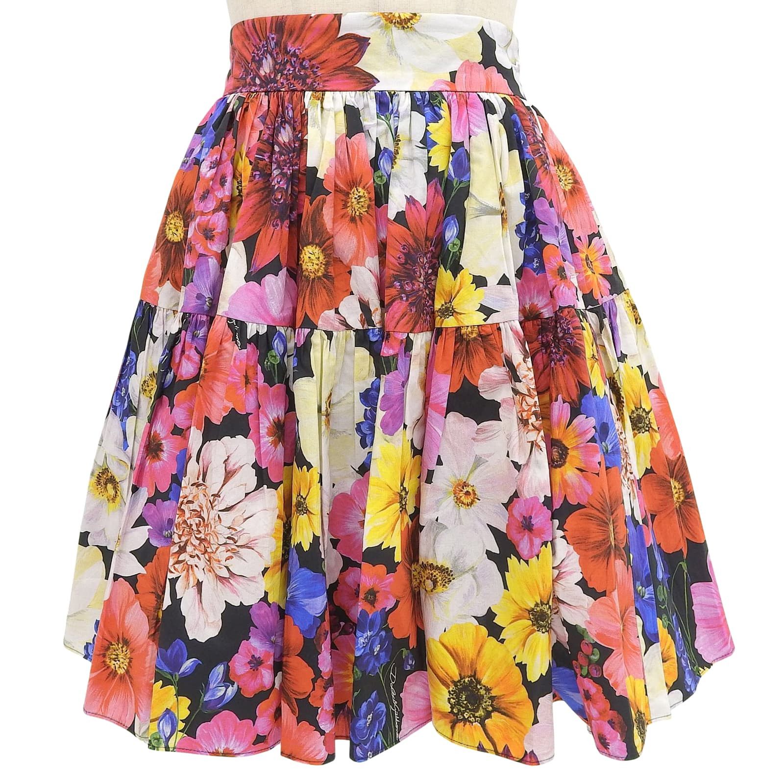 Dolce & Gabbana Dolce & Gabbana Dolce&Gabbana Floral print Skirt Cotton Skirts F4CB1T/HS5L8 DUTY FREE for USA Size ONE SIZE - 1 Thumbnail